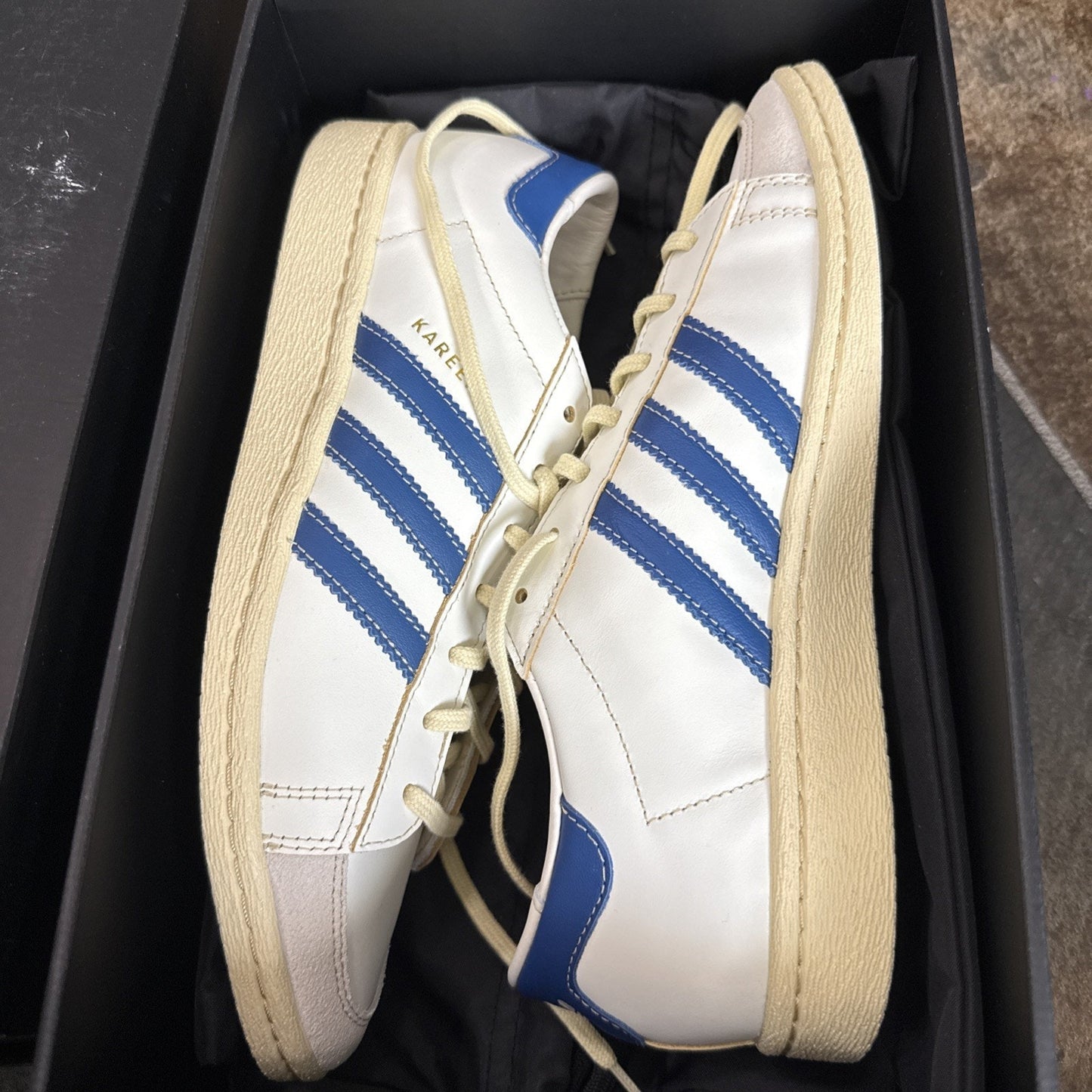 Willy Chavarria x adidas Jabbar Dress Low Off White Dark Marine - Size 7
