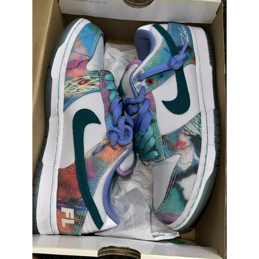 Size 6.5 - Futura Laboratories x Nike Dunk SB Low Bleached Aqua