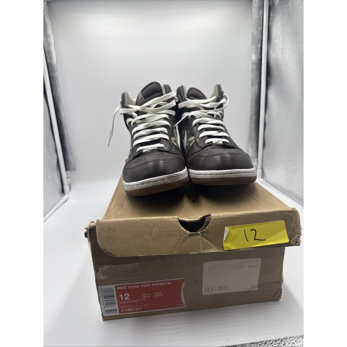 Size 12 - Nike Dunk Premium High Brown 2008