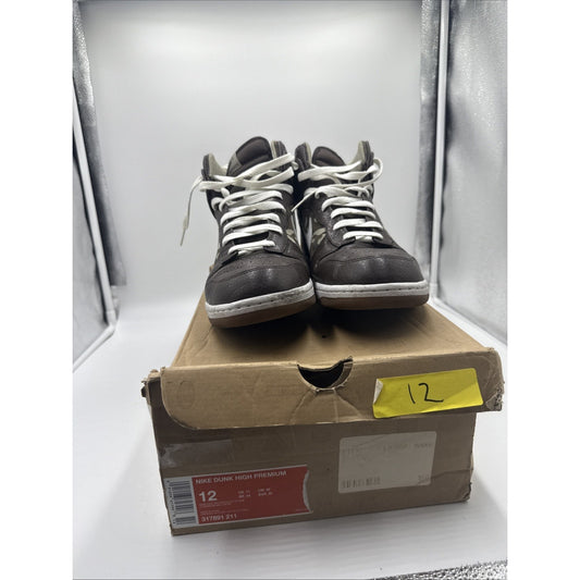 Size 12 - Nike Dunk Premium High Brown 2008