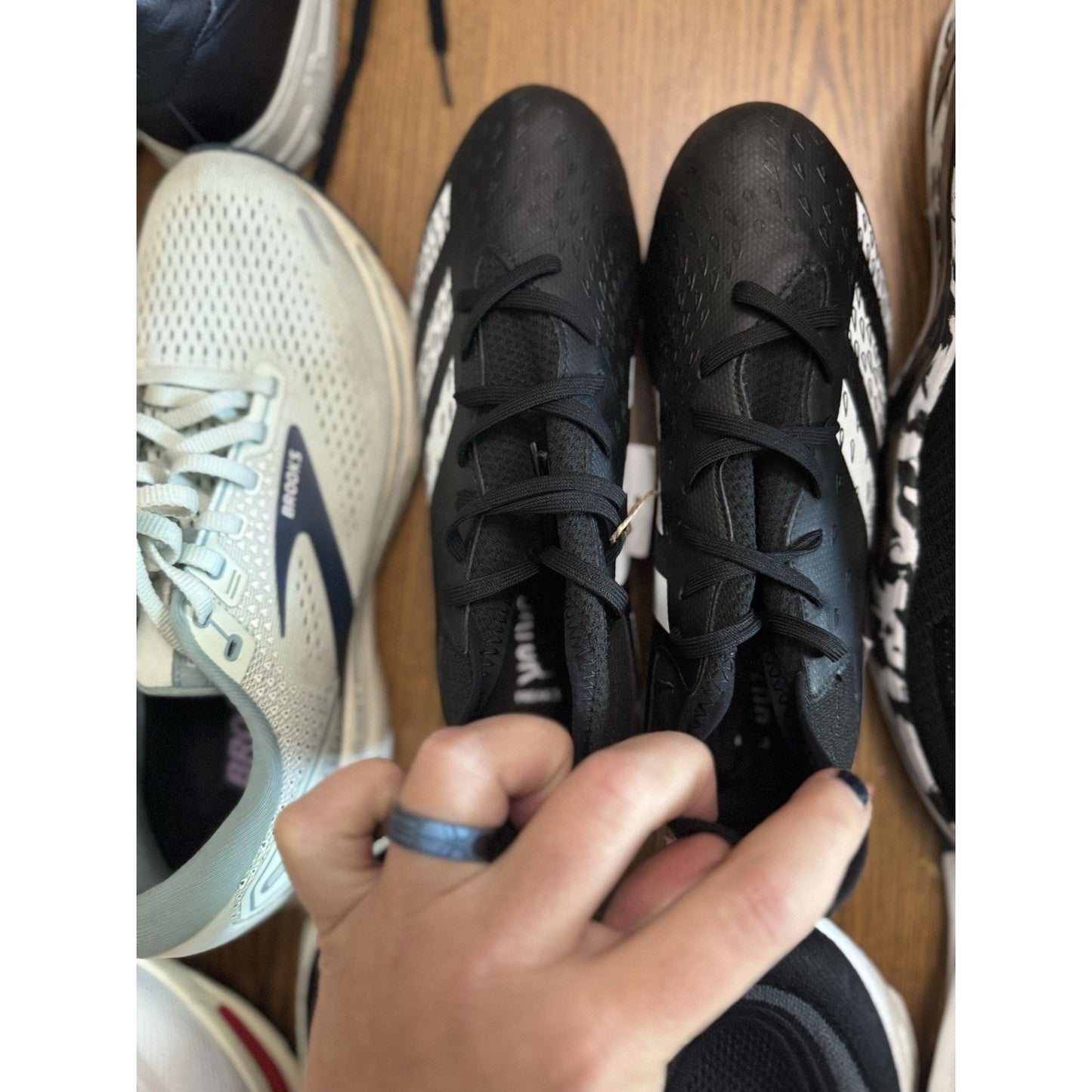 Adidas Predator Freak .3 Frim Ground Black White Cleats Youth Boy's Sz 5 NBS190