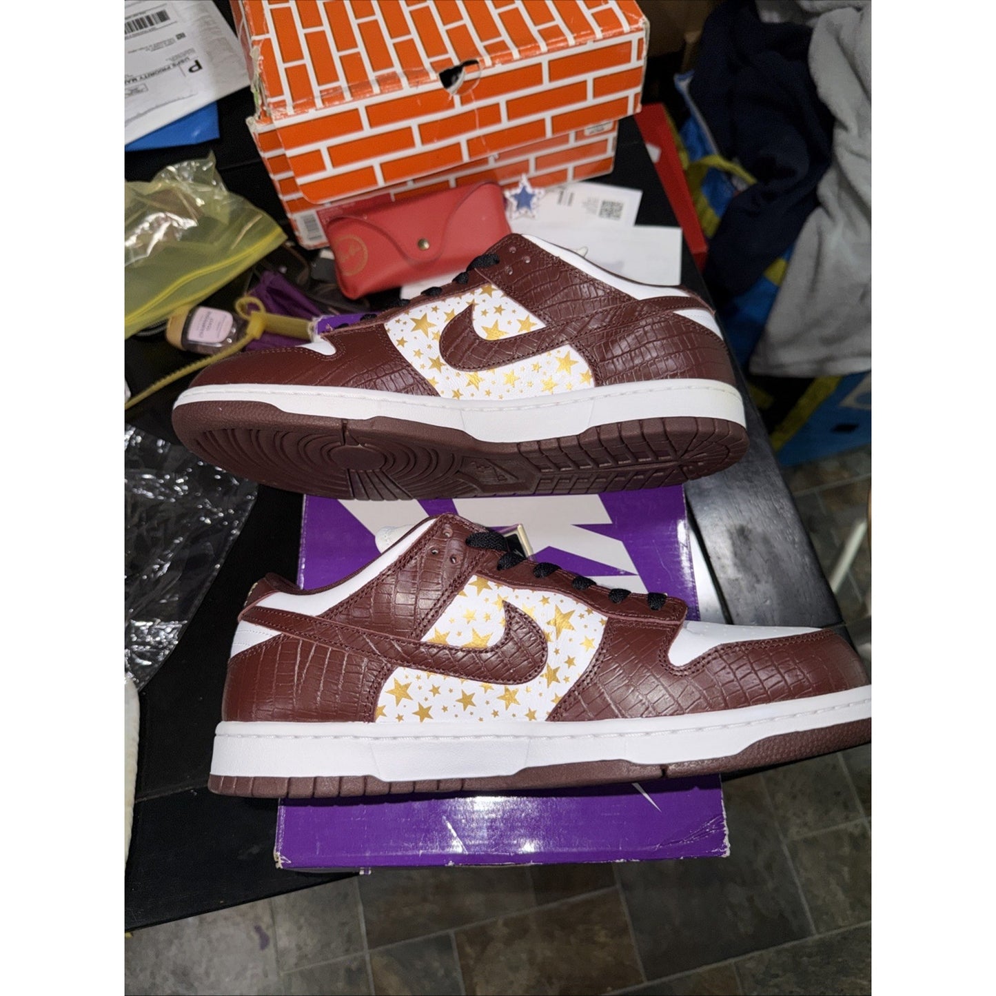 Size 11 - Supreme x Nike Dunk OG SB QS Low Barkroot Brown