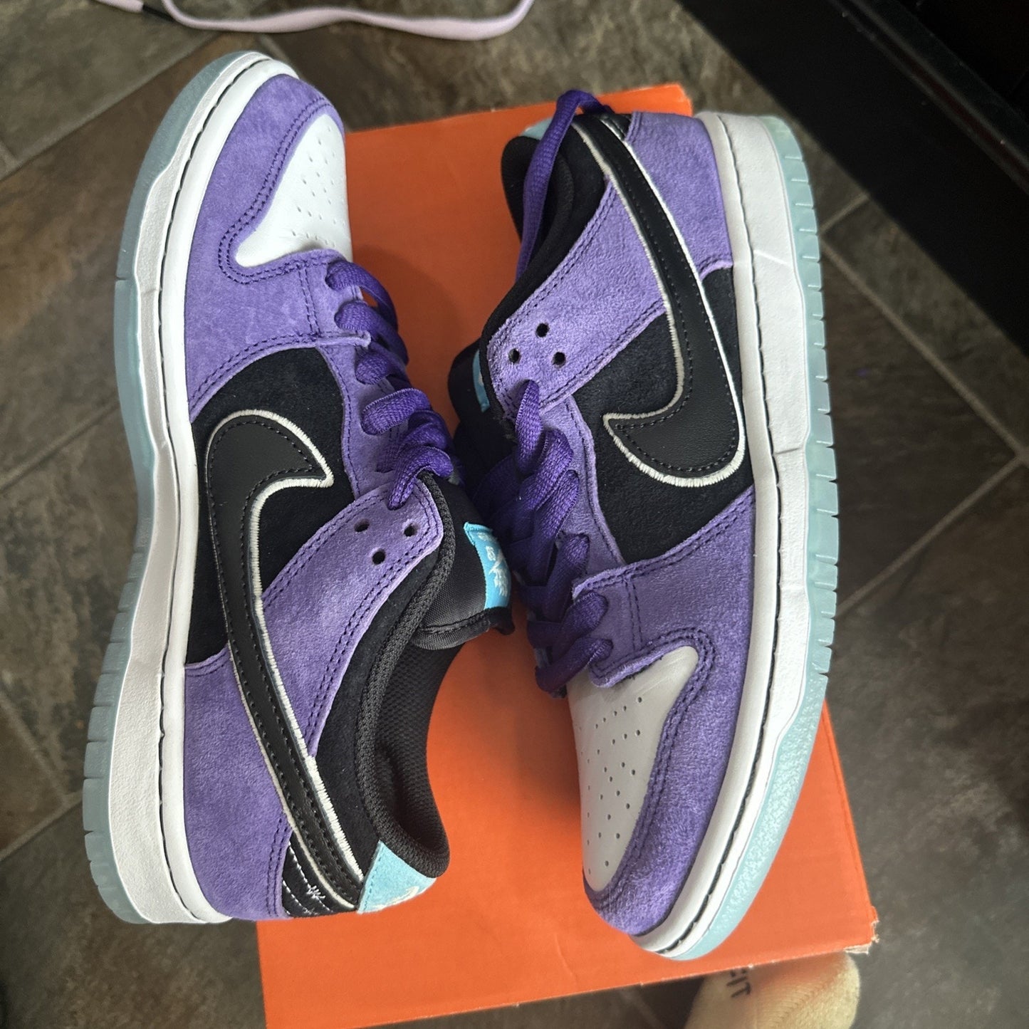 Nike SB Hayley Wilson Dunk Low Purple Court Sneakers Size 7 HJ0513-500