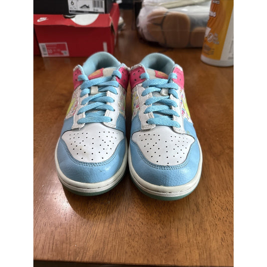 Size 7.5 - Nike Dunk 6.0 Low Woven Neon W BS412