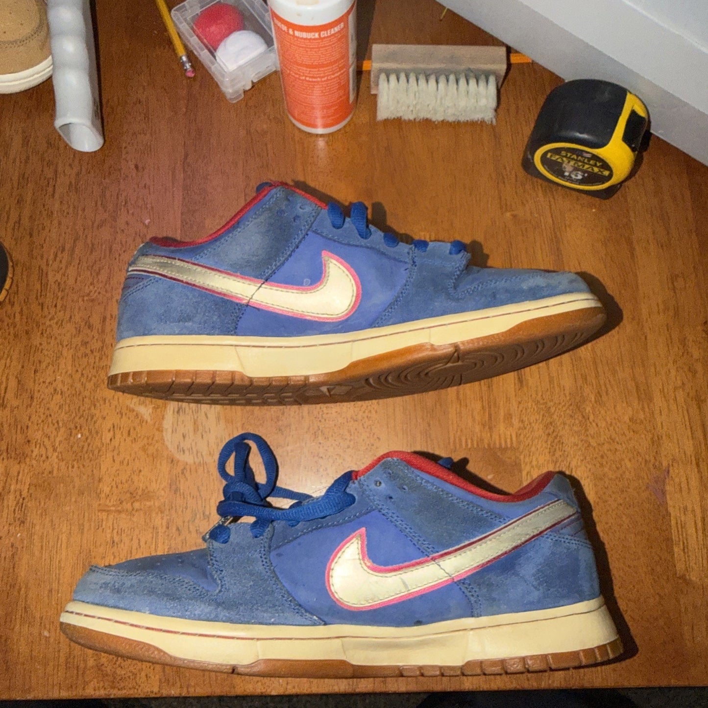 Nike Dunk Low Premium SB 313170-400 9.5 Blue Ribbon Gold Eric Koston