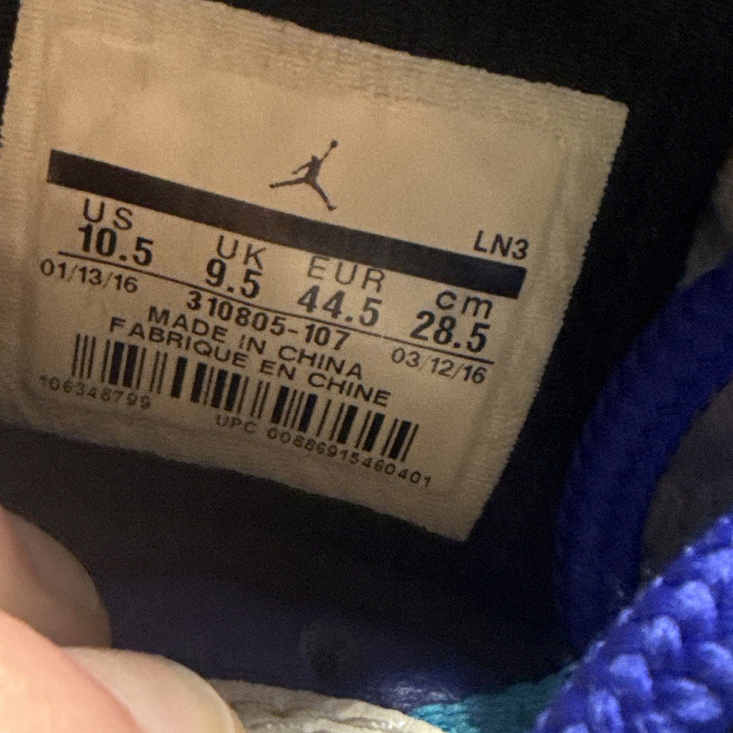 Size 10.5 - Air Jordan 10 Retro Charlotte Hornets