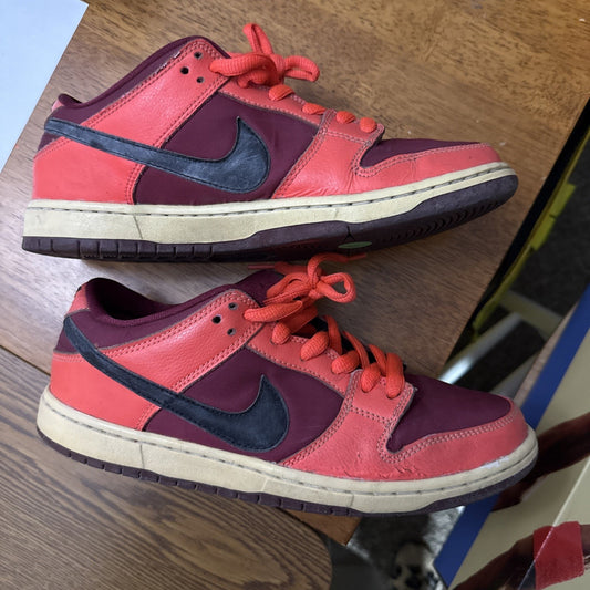 Size 9 - Nike Dunk SB Low Laser Crimson
