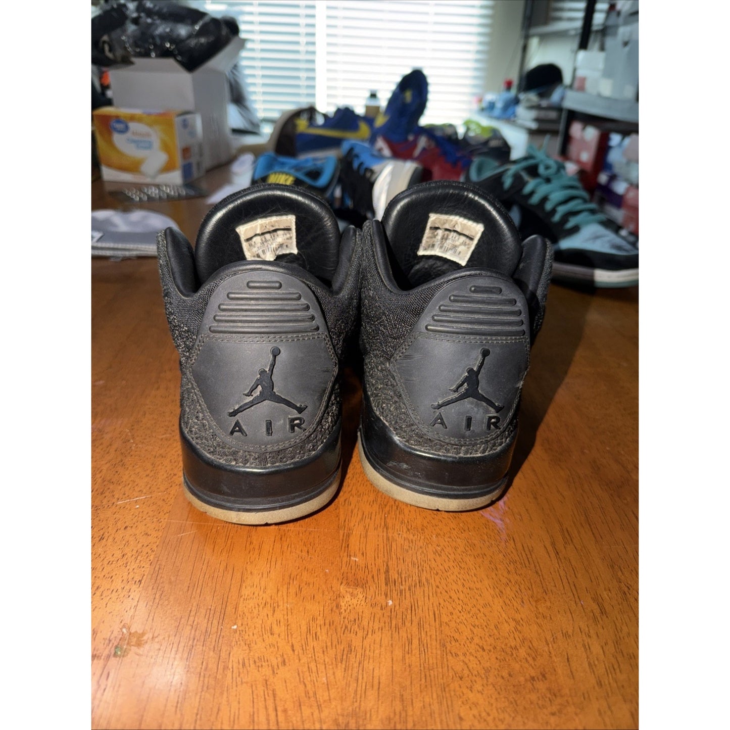 Size 10.5 - Air Jordan 3 Retro Flyknit Black