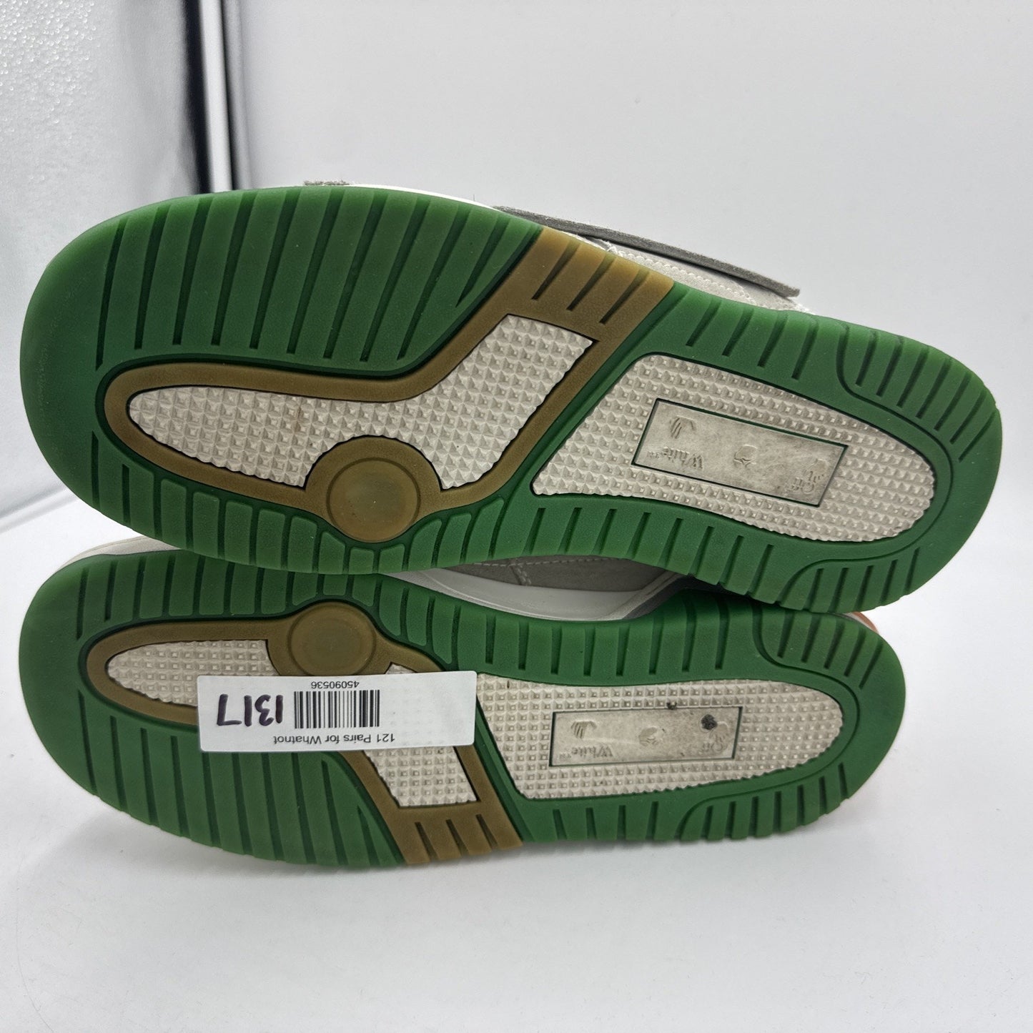 Size 43 EU US 10 Off-White Grey and Green Arrow Skate Sneakers