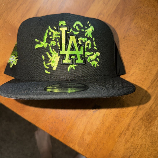 New Era LA Dodgers Exclusive Crows Green 9FIFTY Adjustable Snapback Hat Cap