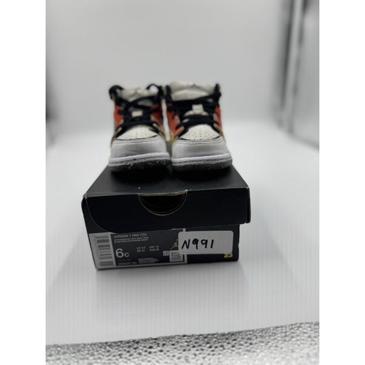 Size 6c Jordan 1 Mid SE White Picante DV1321-100 BS611