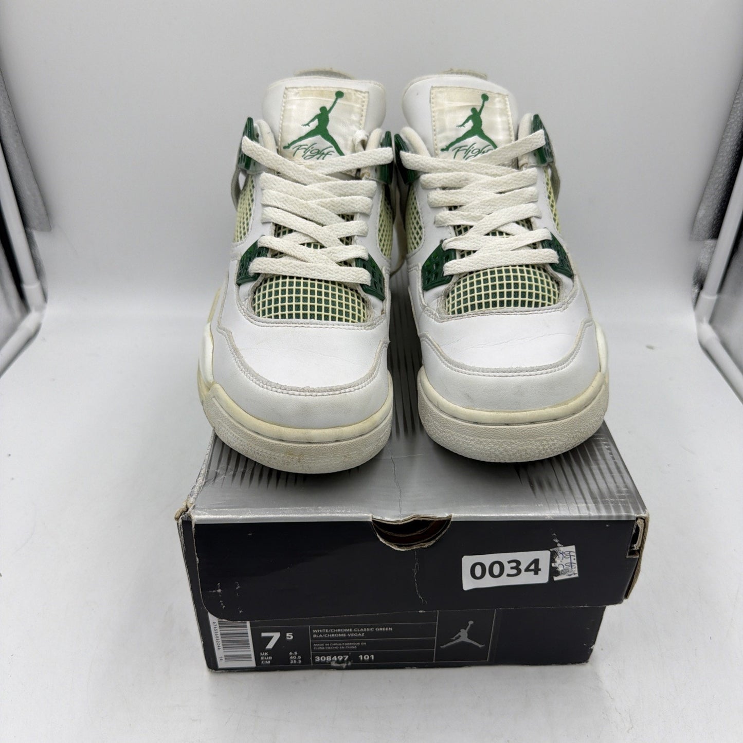 Size 7.5 - Air Jordan 4 Retro 2004 Classic Green