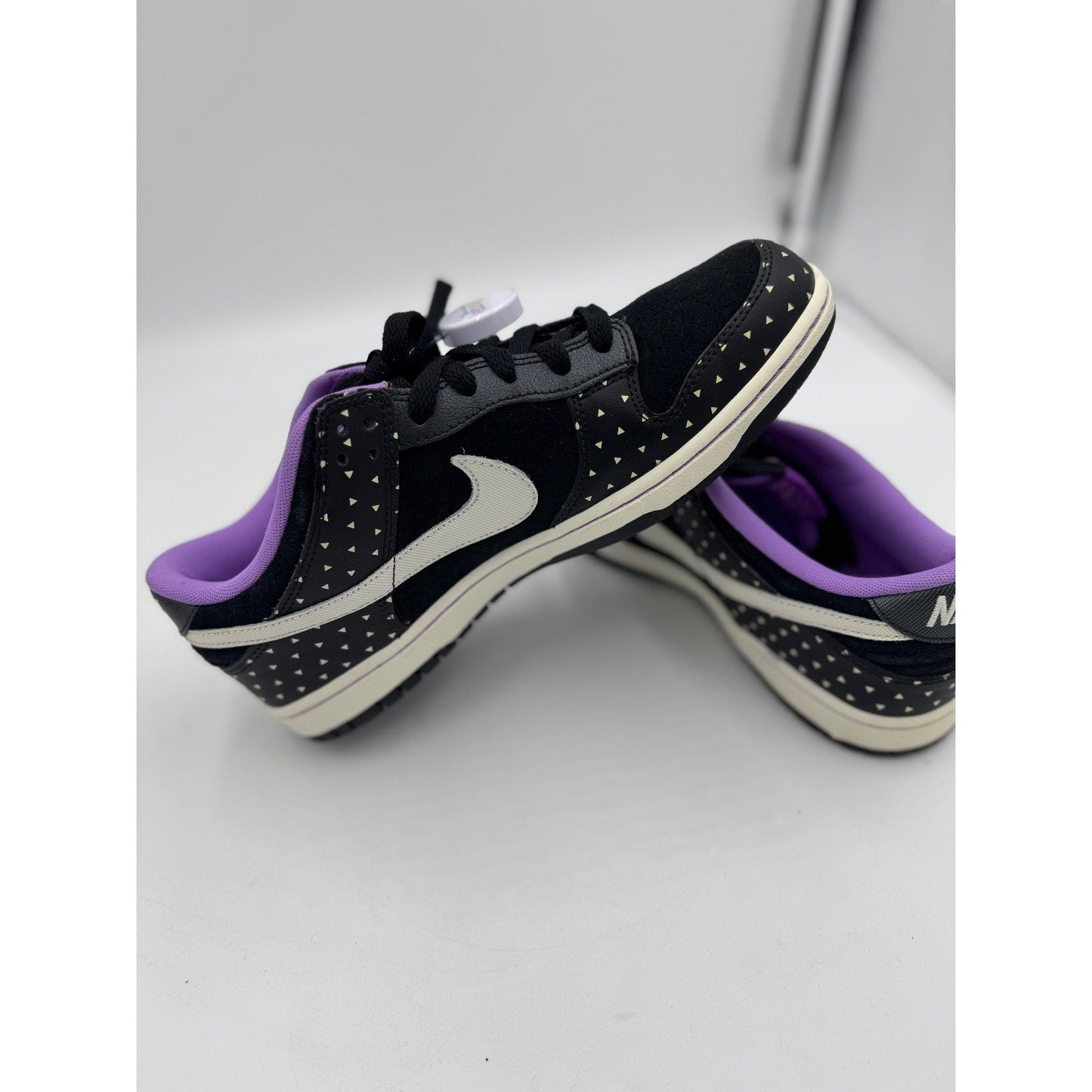 Nike Dunk Low Skinny Print Black White Purple Size 10 Womens 543241 030 Rare