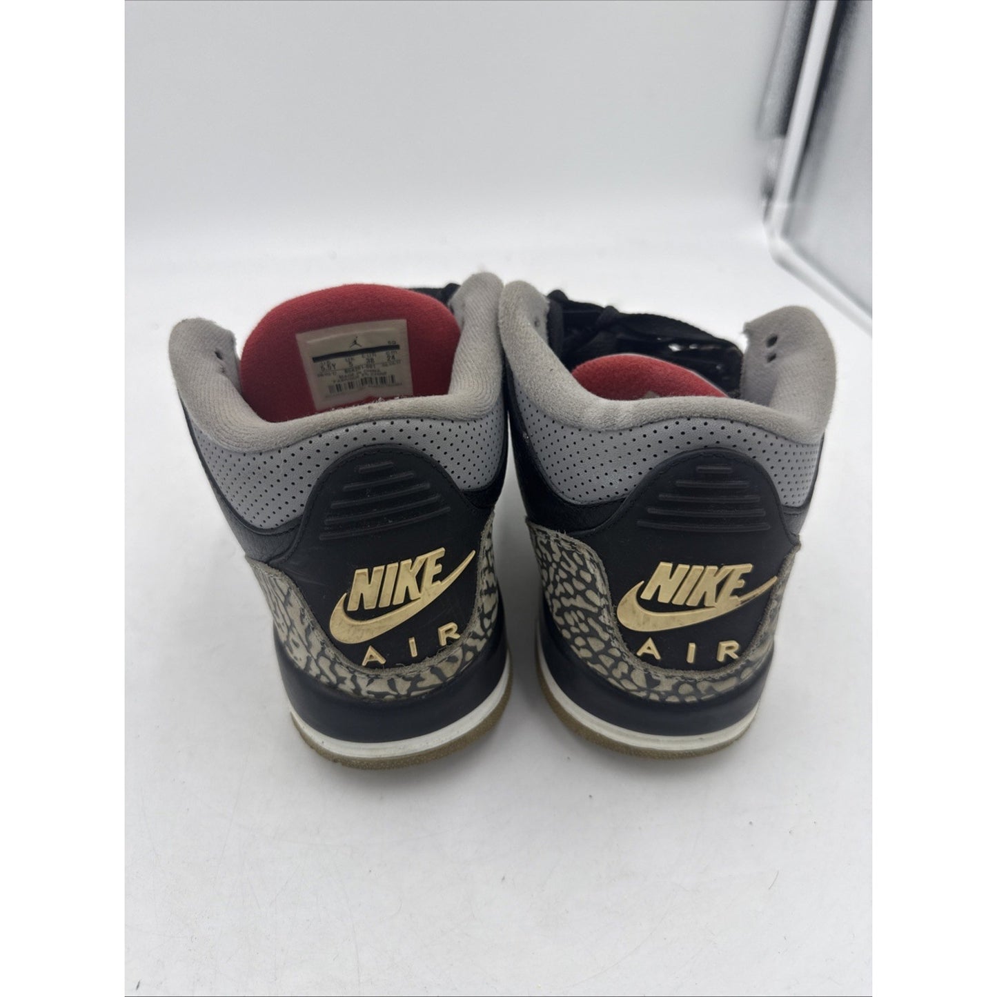 Size 5.5Y GS) - Jordan 3 Retro OG 2018 Mid Black Cement