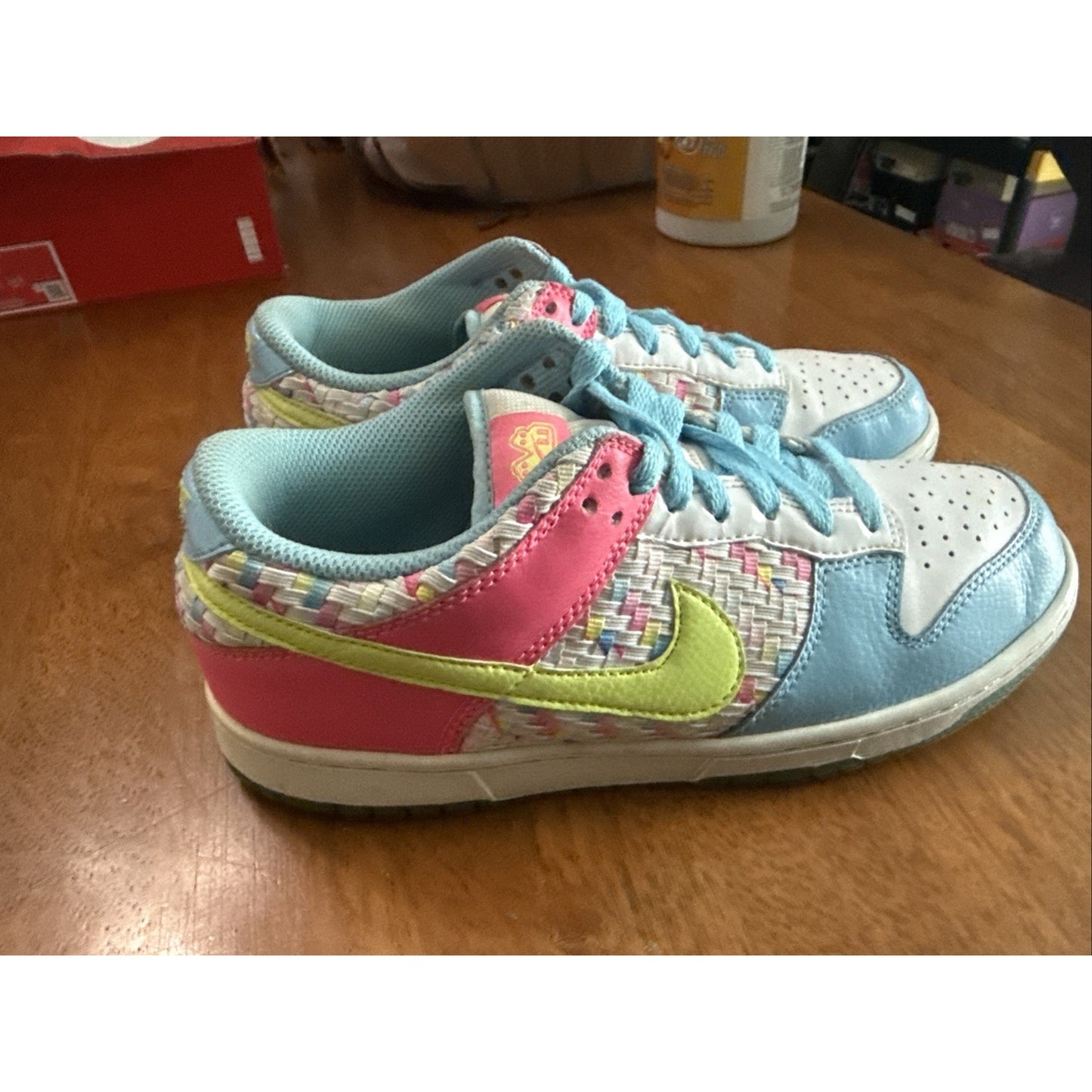 Size 7.5 - Nike Dunk 6.0 Low Woven Neon W BS412