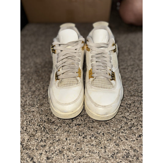 Size 8.5 - Air Jordan 4 Retro Metallic Gold W