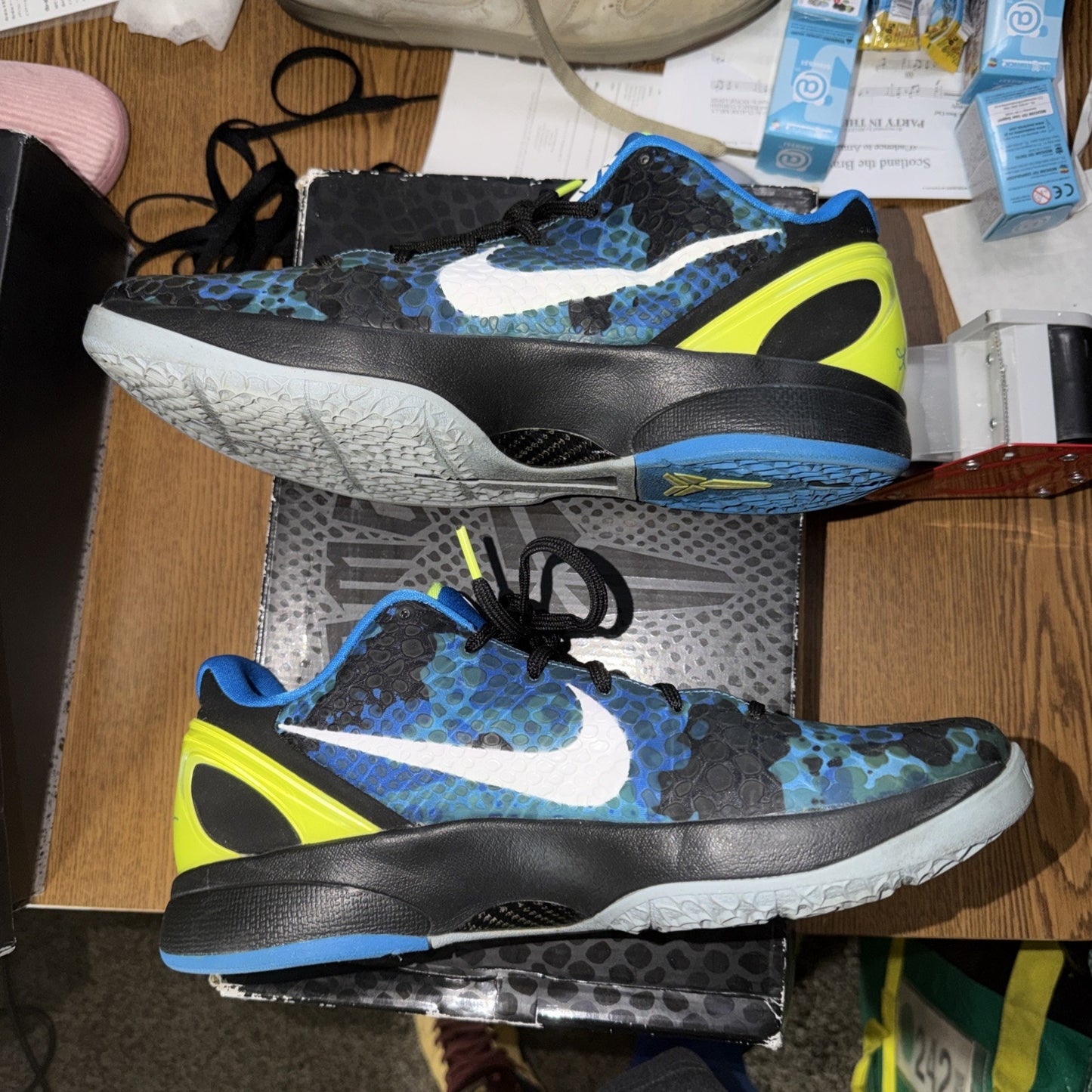 Size 13 - Nike Zoom Kobe 6 Blue Camo Impossible To Find