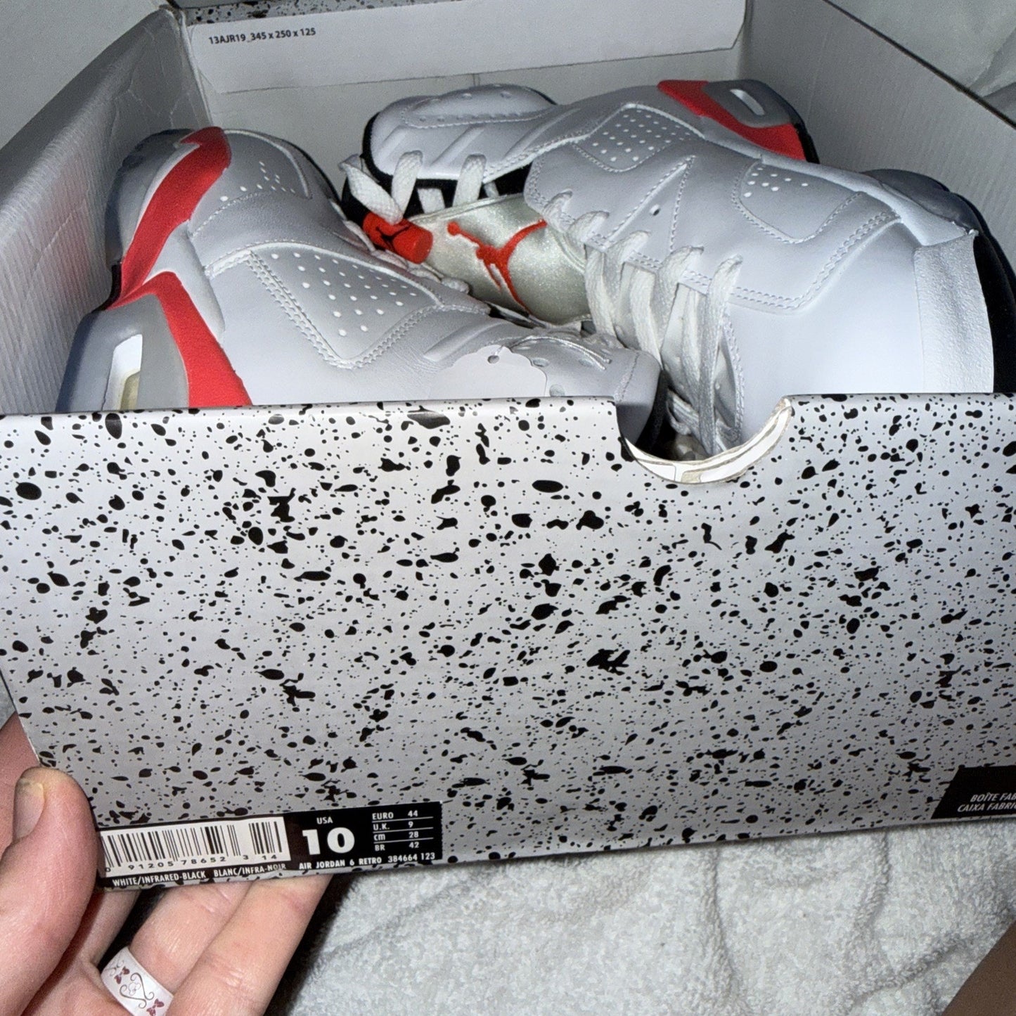 Size 10 - Jordan 6 Retro Infrared White 2014
