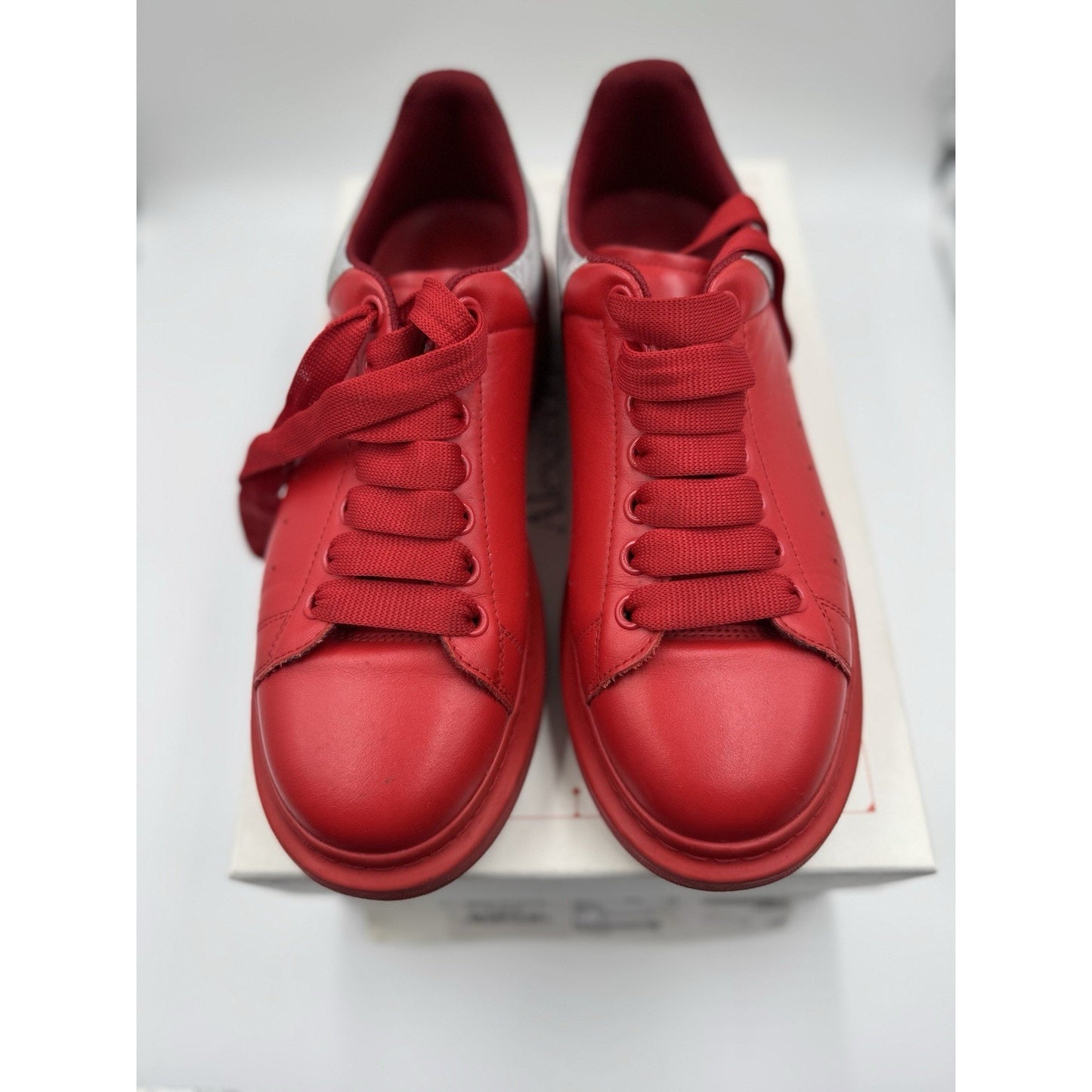 Size EU 41.5 US 8.5 - Alexander McQueen Oversized Sneaker Welsh Red Silver BS581