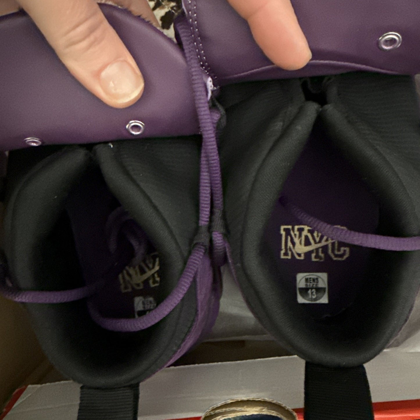 Nike Air More Money NYC Hustle Purple Leopard Mens sz 13
