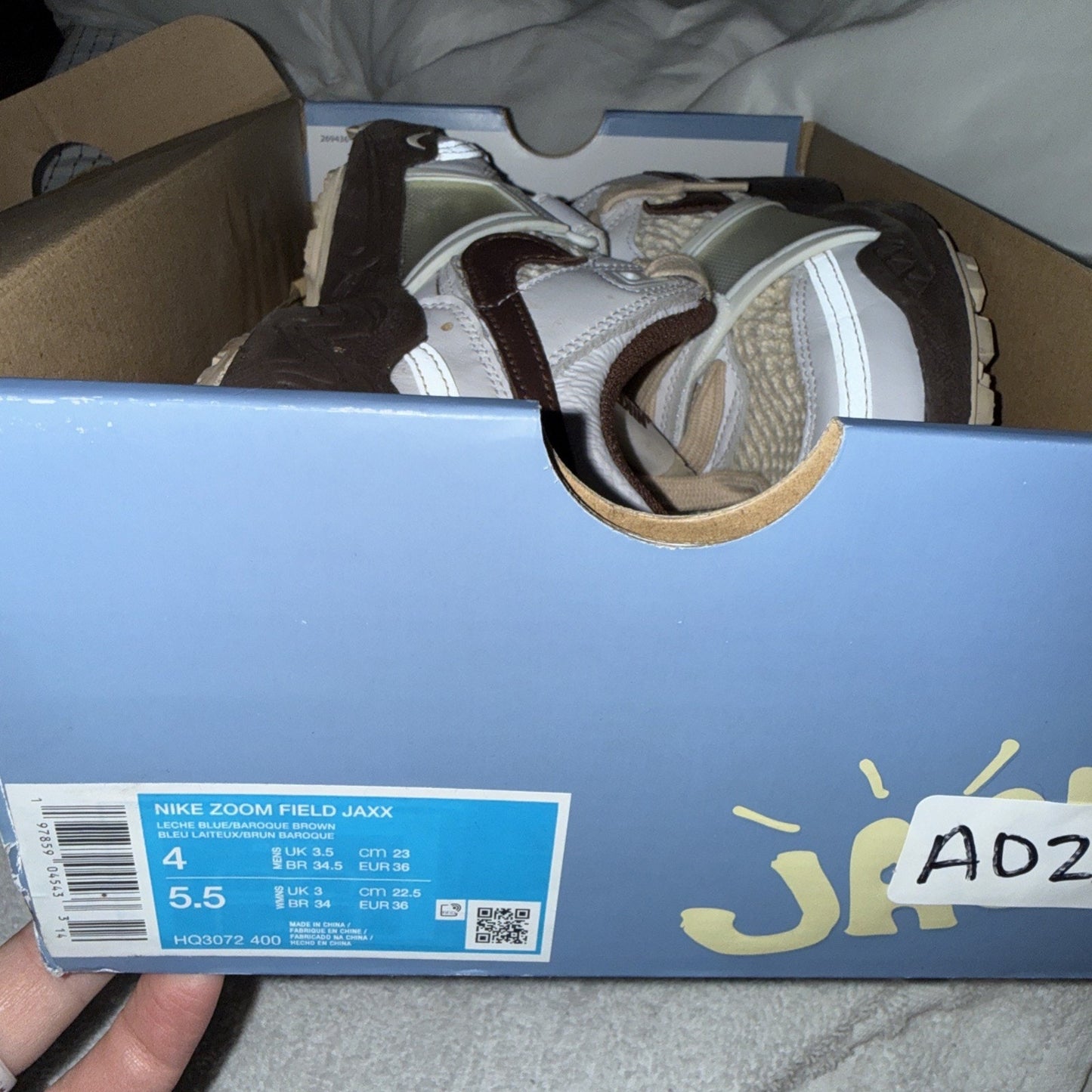 Nike Travis Scott Zoom Field Jaxx Lace-Up Light Chocolate HQ3073-100 Size 4