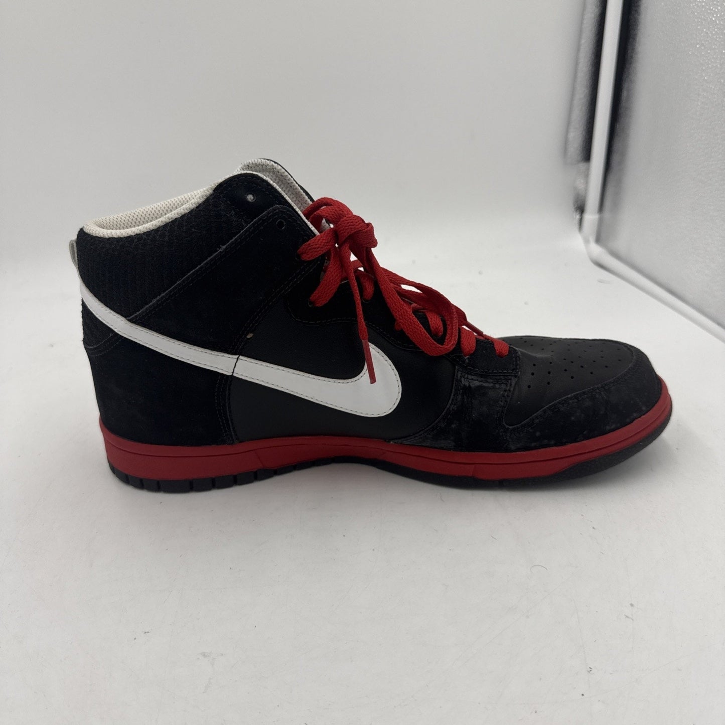 Size 11.5 - Nike Dunk High Black Sport Red