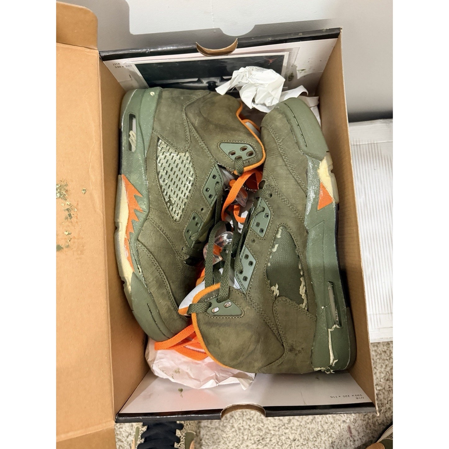 Lot Of 9 Jordan Shoes All Crumbling And With Flaws Needs Sole Swapped.