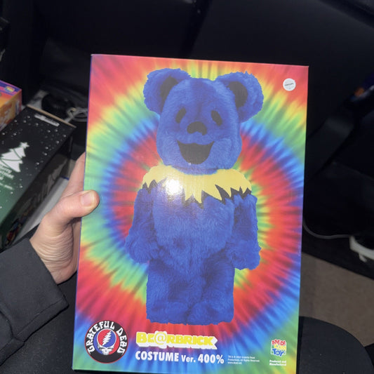 Medicom Toy Be@rbrick Grateful Dead Bear Costume Ver. 400% Blue Yellow