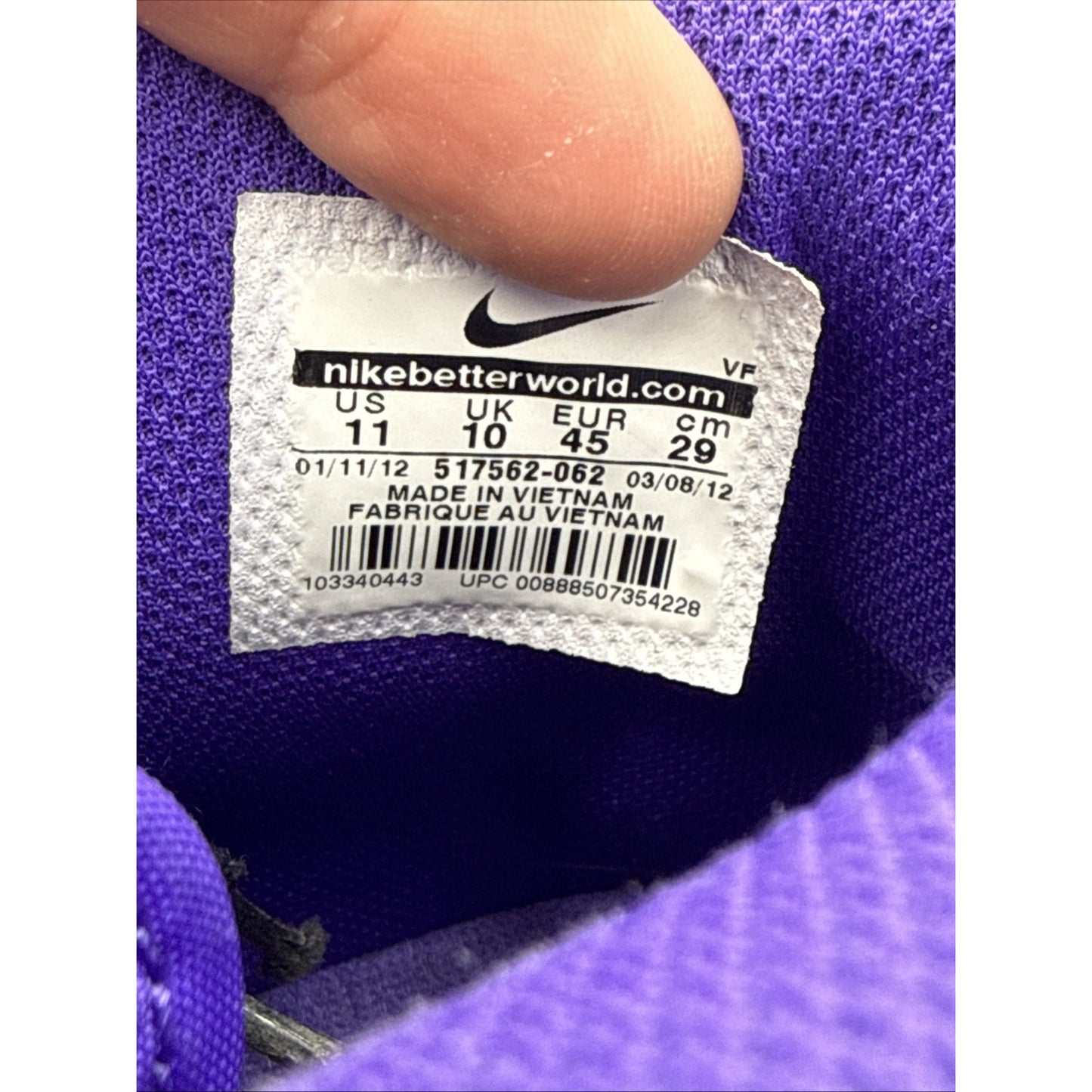 Size 11 - Nike Dunk High Pure Purple
