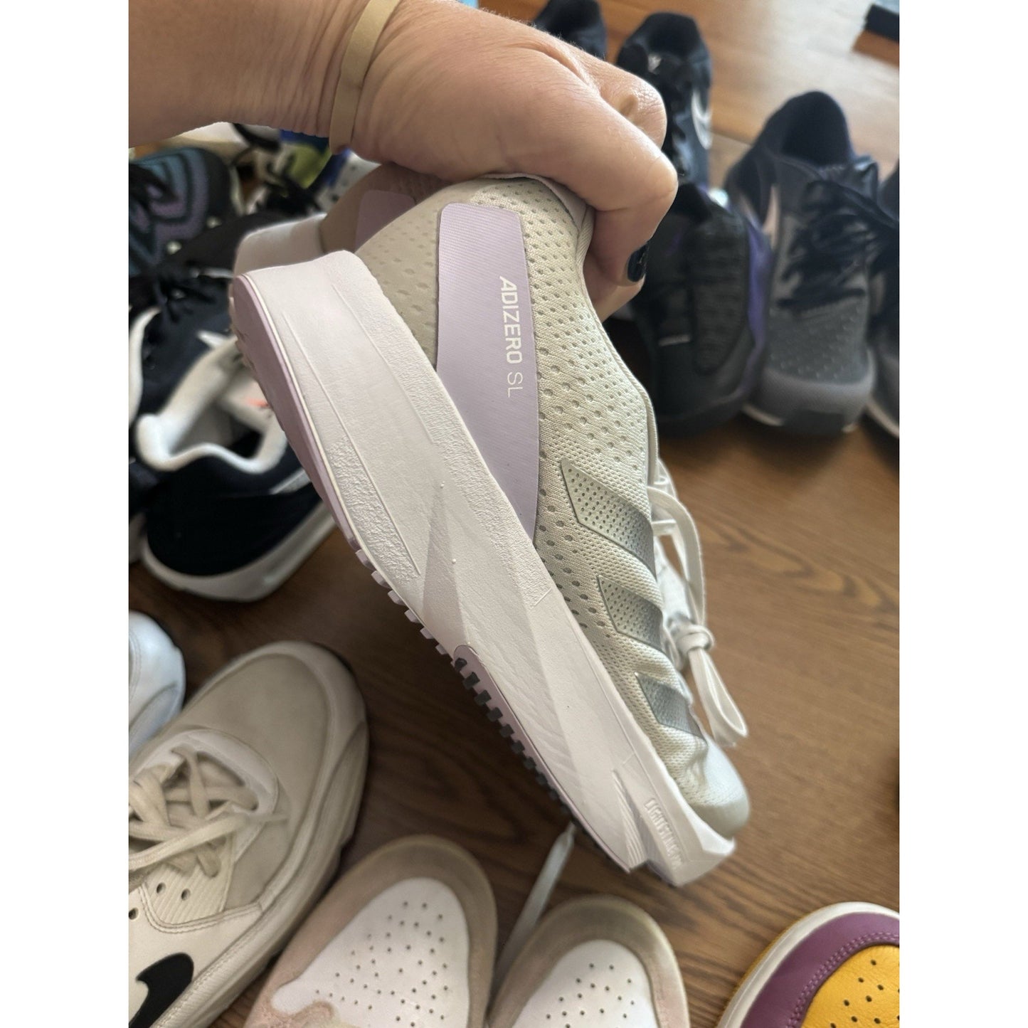 Adidas Women's Adizero SL Running Shoe Grey One/Silver Metallic/Silver Lilac NBS187