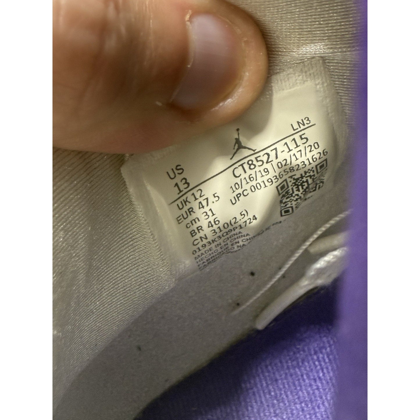 Size 13 - Jordan 4 Retro Mid Purple Metallic
