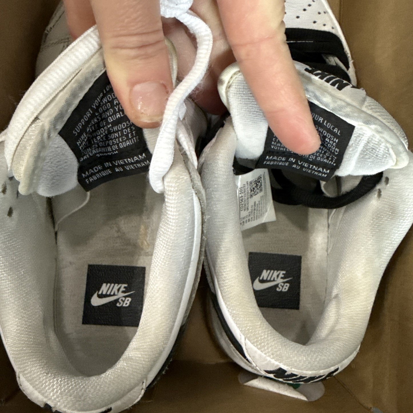 Nike Sb Dunk Low White Gum Bottom