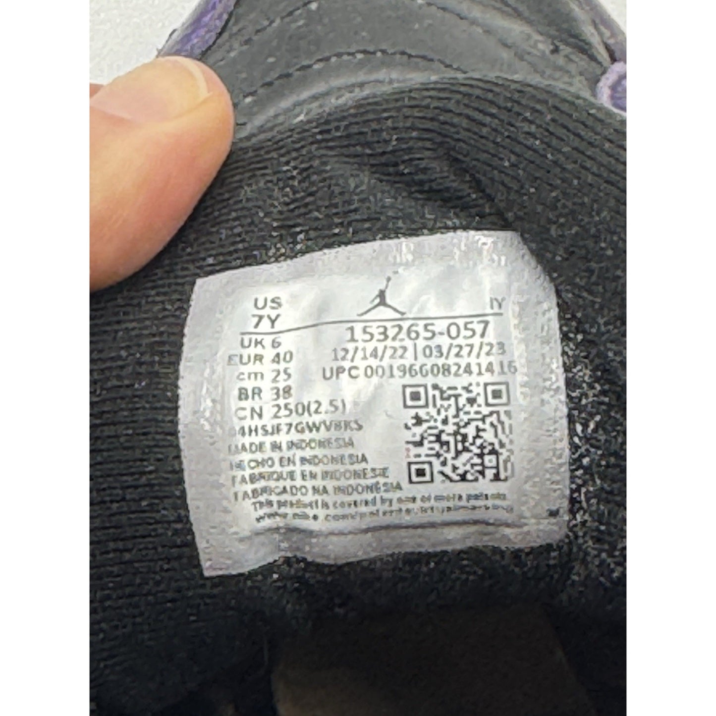 Size 7 (GS) - Jordan 12 Retro Mid Field Purple NBS324