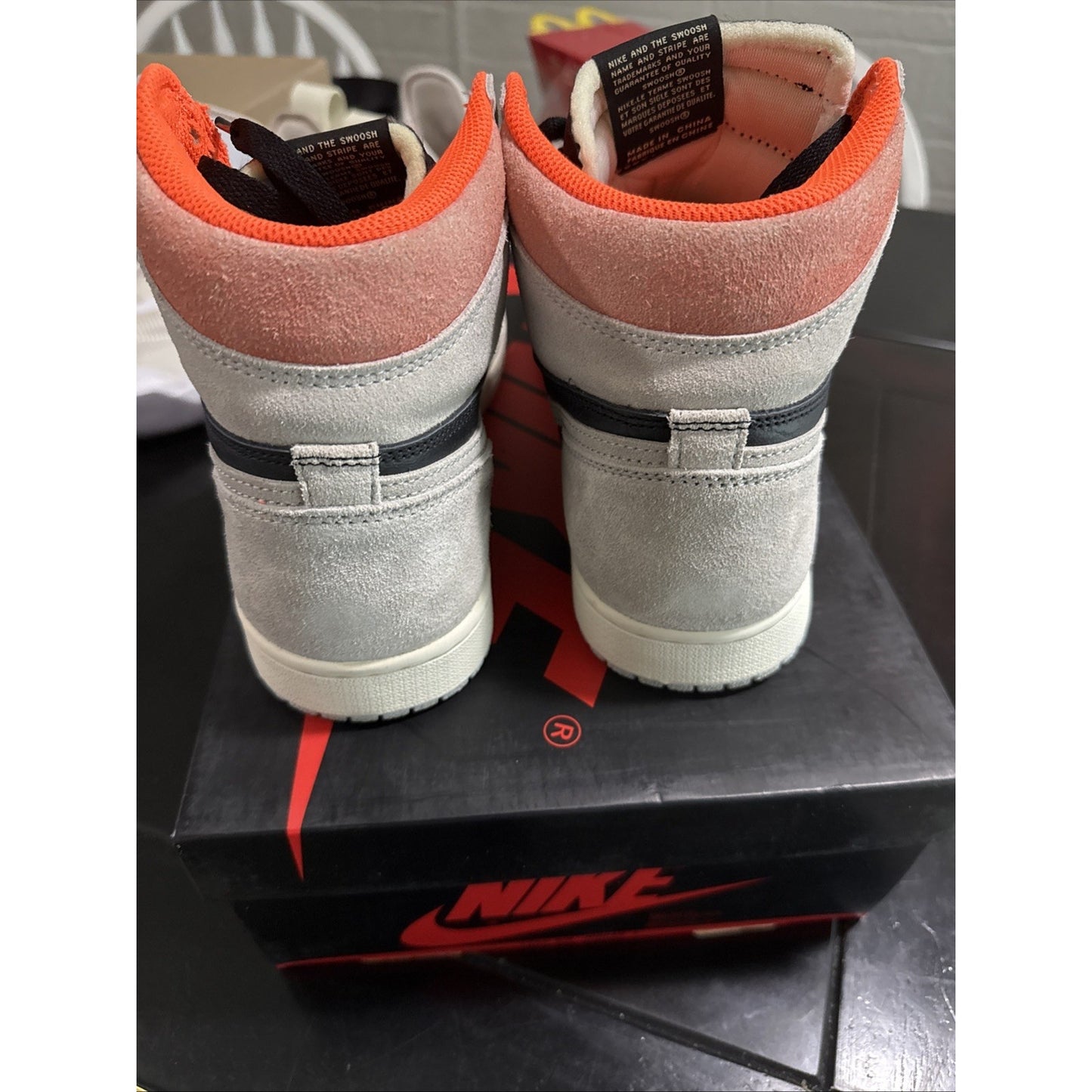 Size 10.5 - Air Jordan 1 Retro OG High Neutral Grey Hyper Crimson