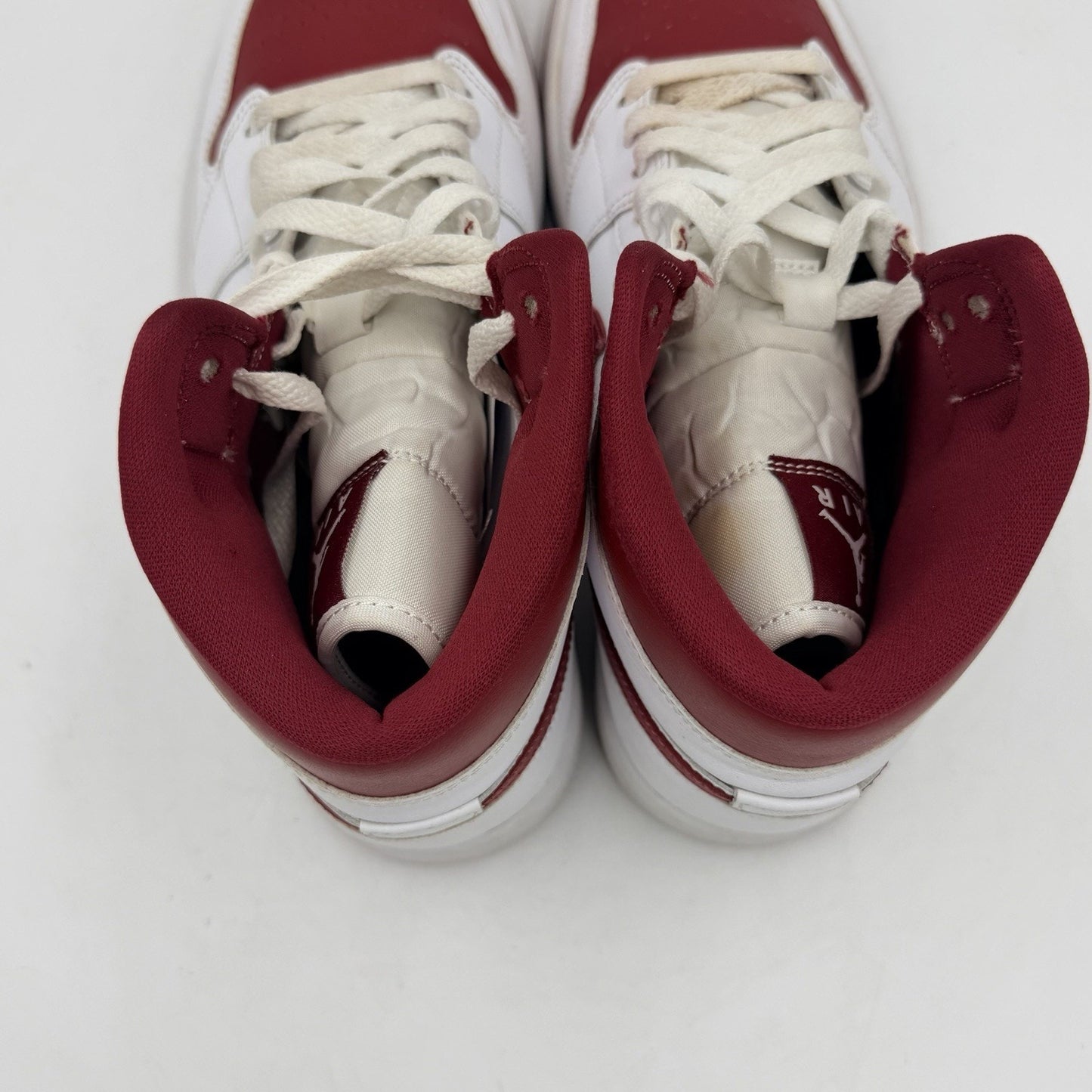 Size 9.5 - Air Jordan 1 Mid White Pomegranate W