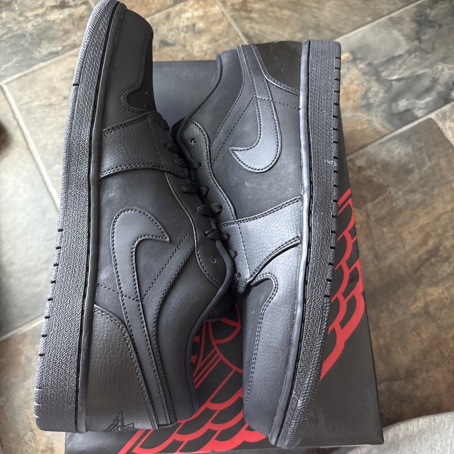 Size 12.5 - Air Jordan 1 Retro Low Triple Black