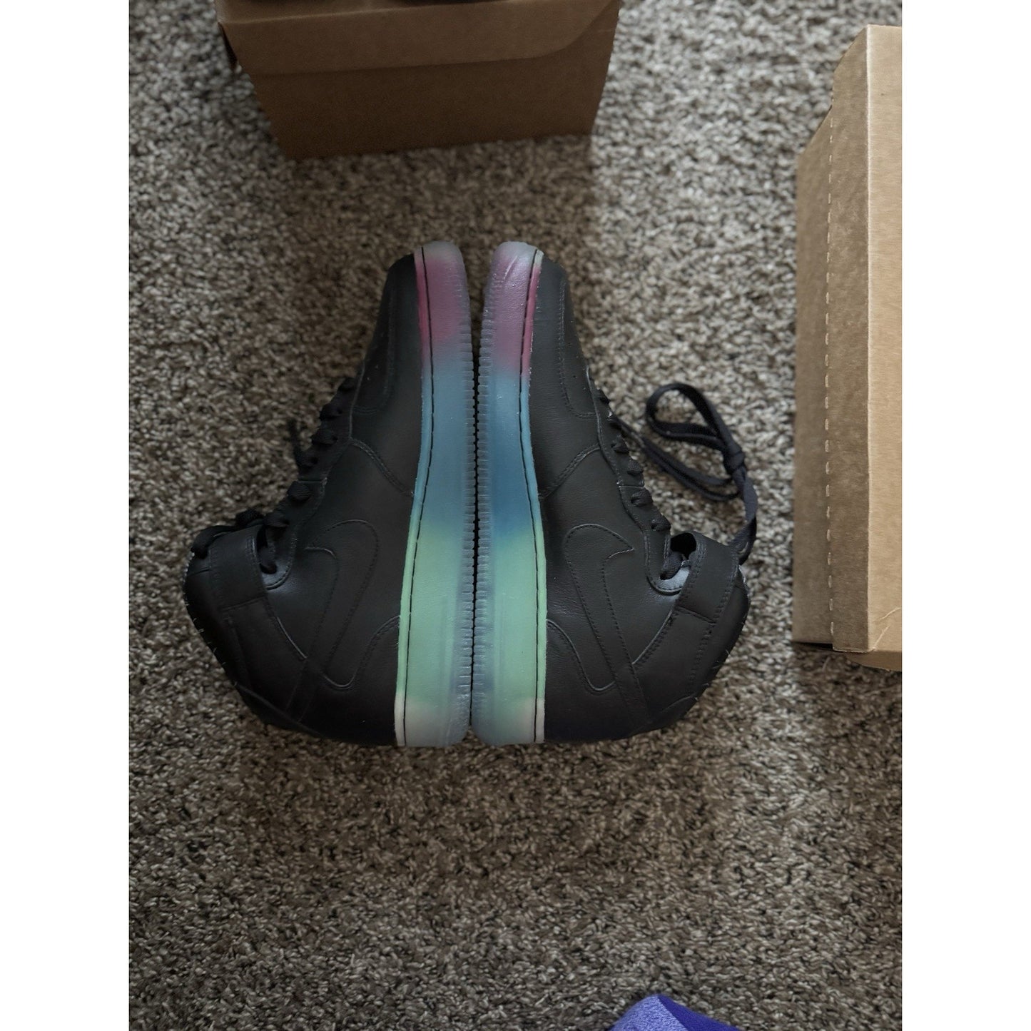 Size 10 Nike Id Air Force 1 NYC Lazer Rare BS273