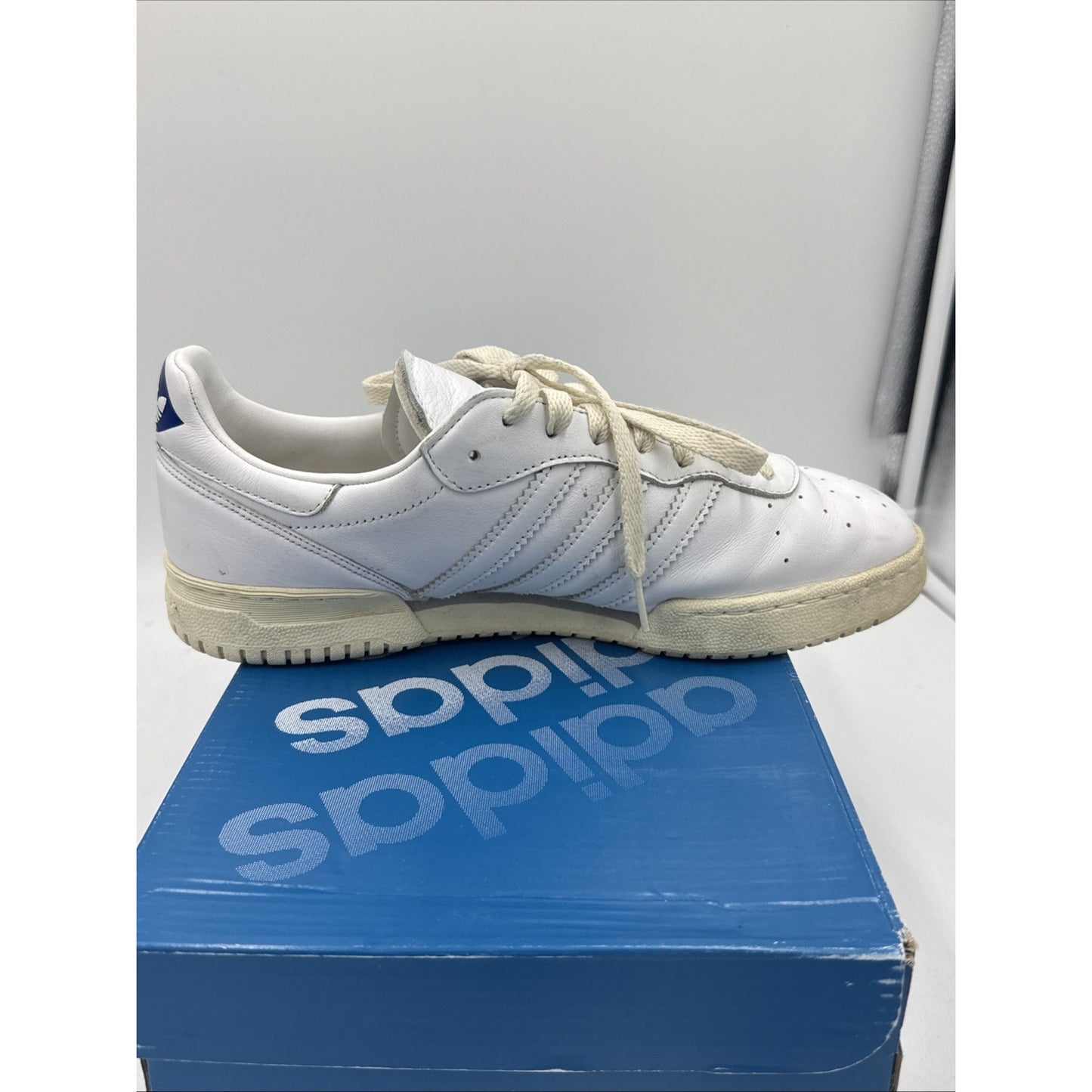 Size 8.5 - Adidas Burnden SPZL White Polar Blue