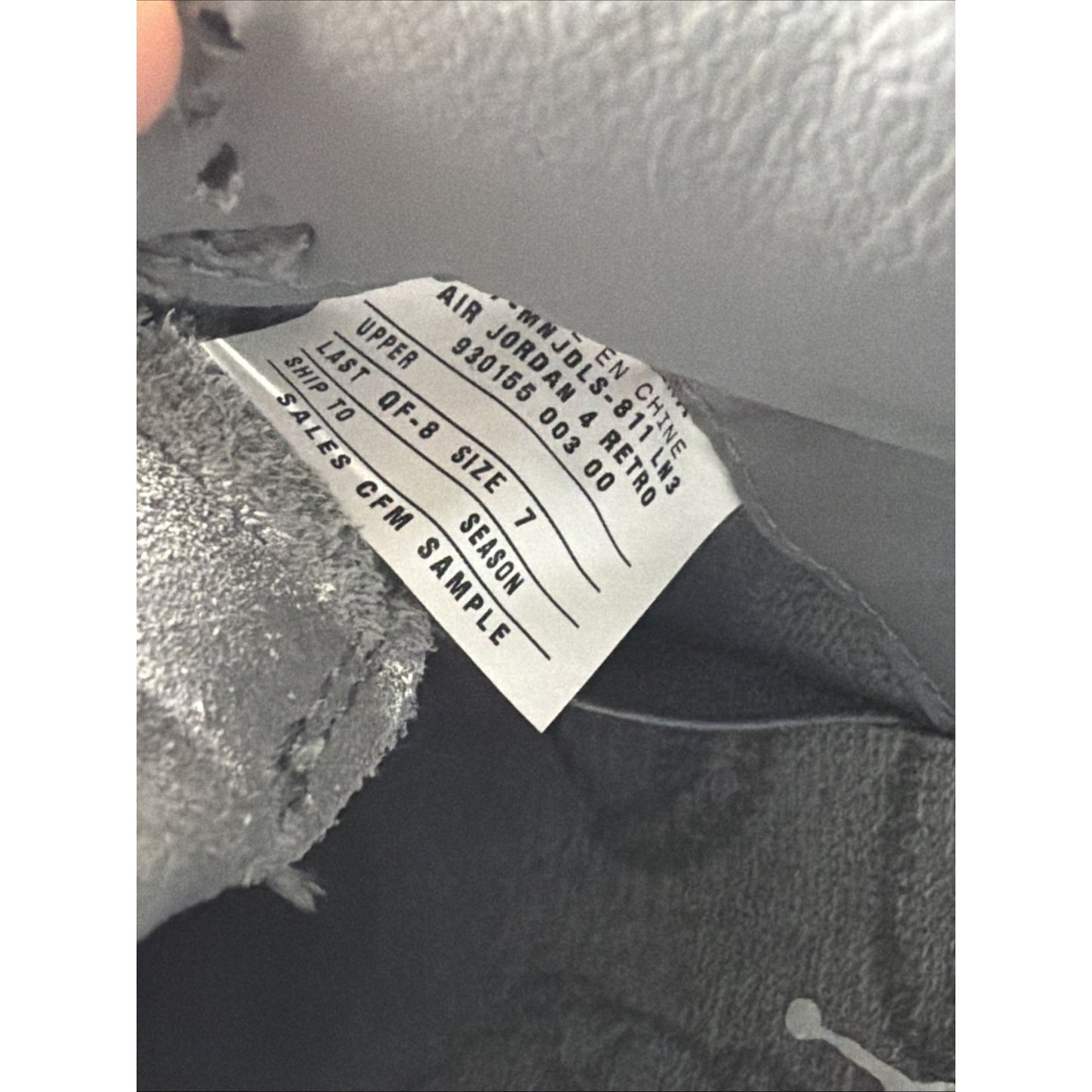 Size 7 - Jordan 4 Retro x KAWS Cool Grey 2017 Sales CFM Sample