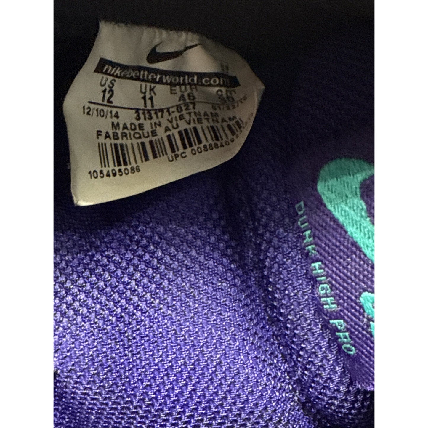 Size 12 - Nike Dunk Pro SB High Black Grape