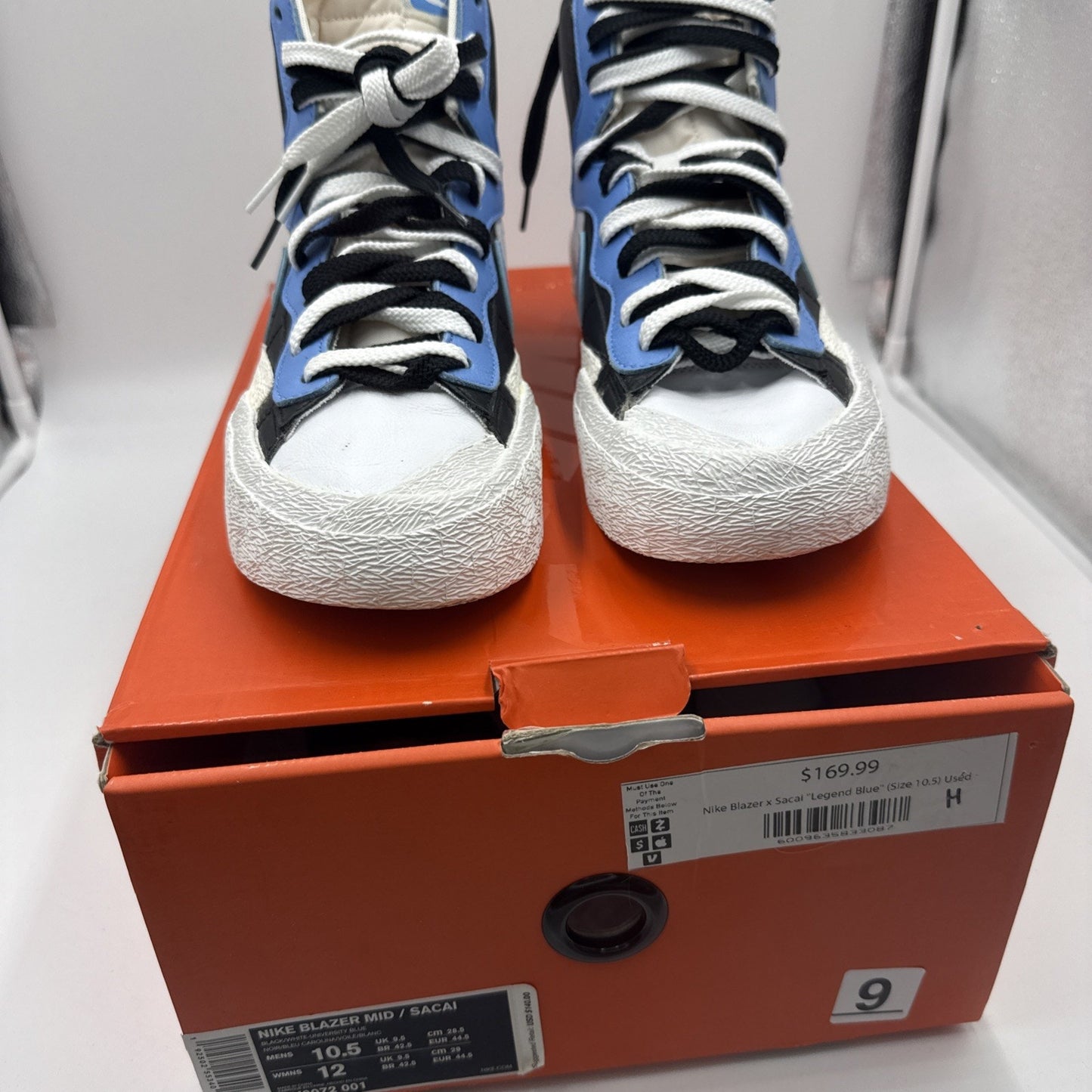 Size 10.5 - Nike sacai x Blazer Mid Black Blue
