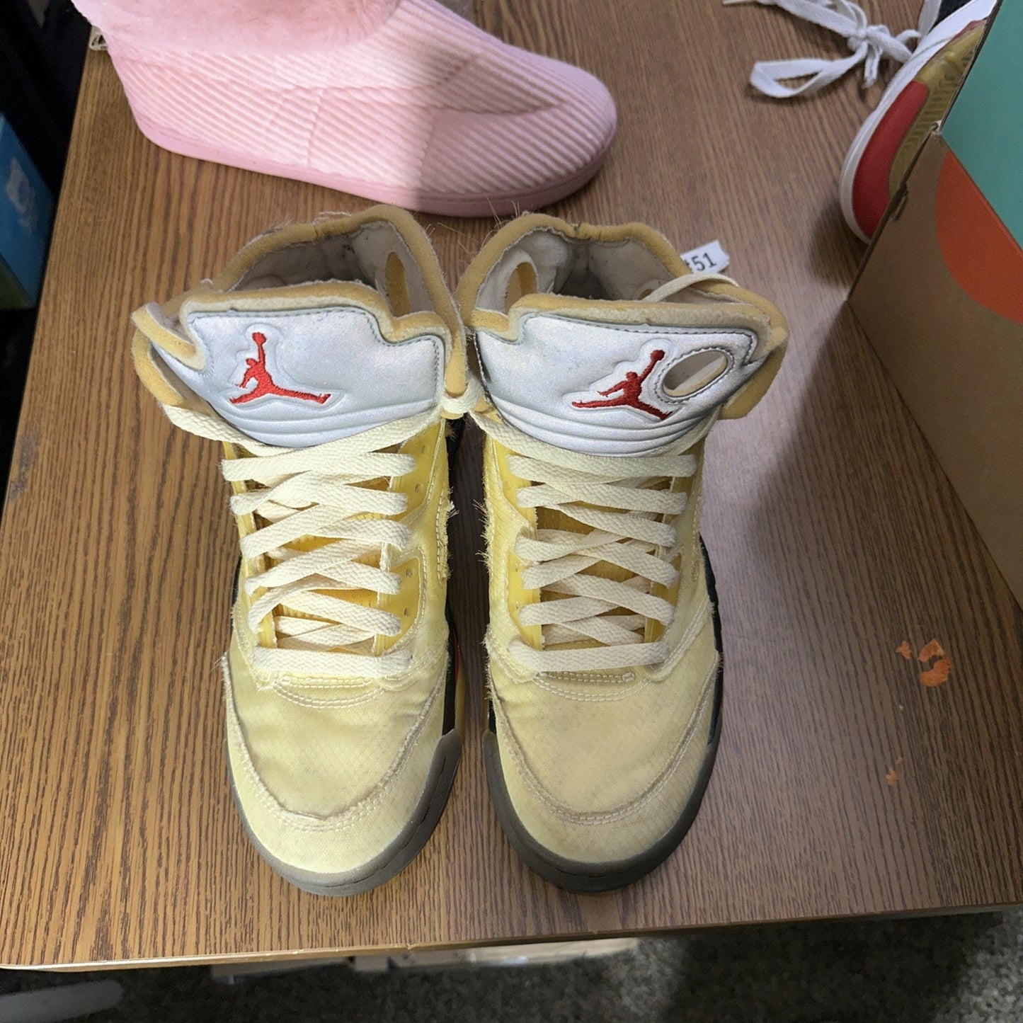 Size 5.5 - Jordan 5 SP x Off-White Mid Sail