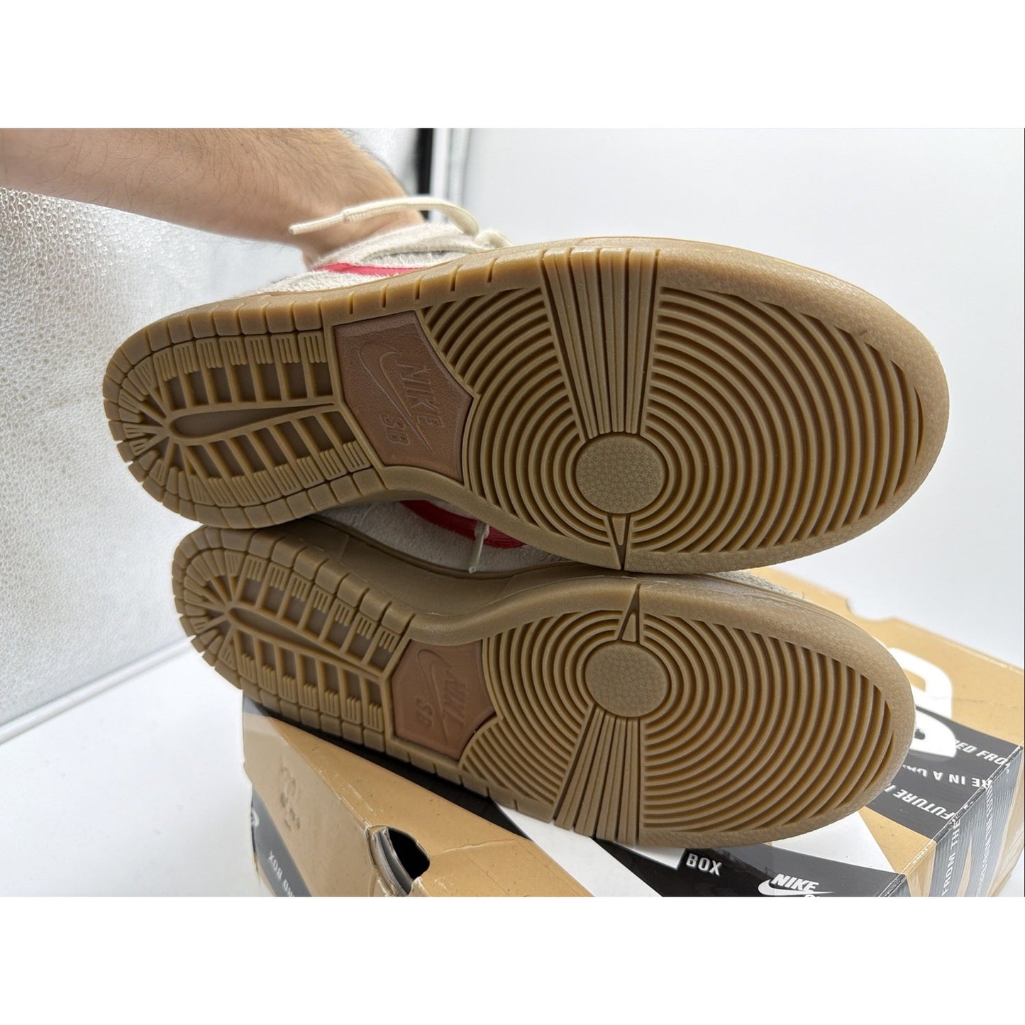 Size 8.5 - Nike Dunk Pro SB High Birch Hyper Red