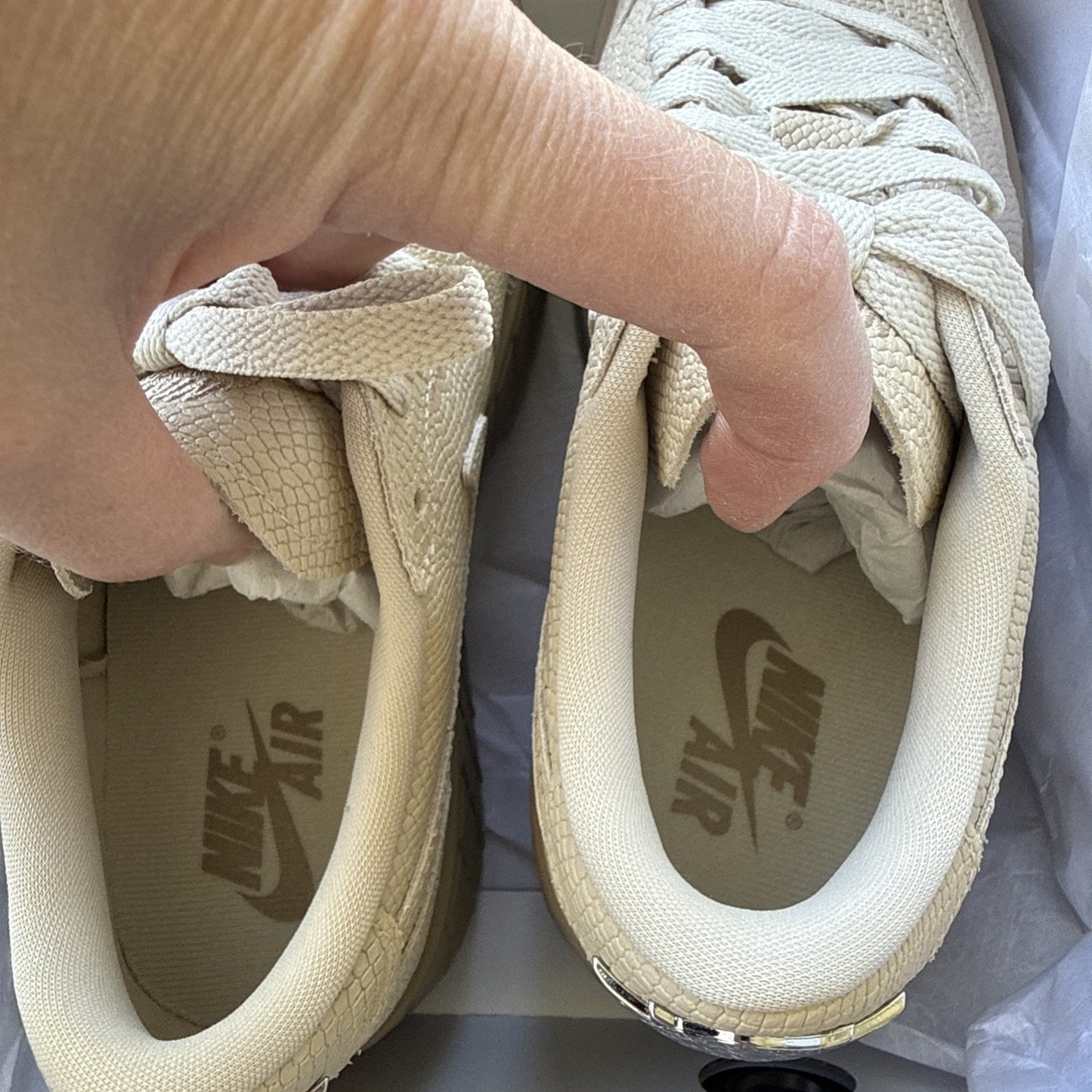 Size 8 - Air Jordan 1 Brooklyn Low Rattan W
