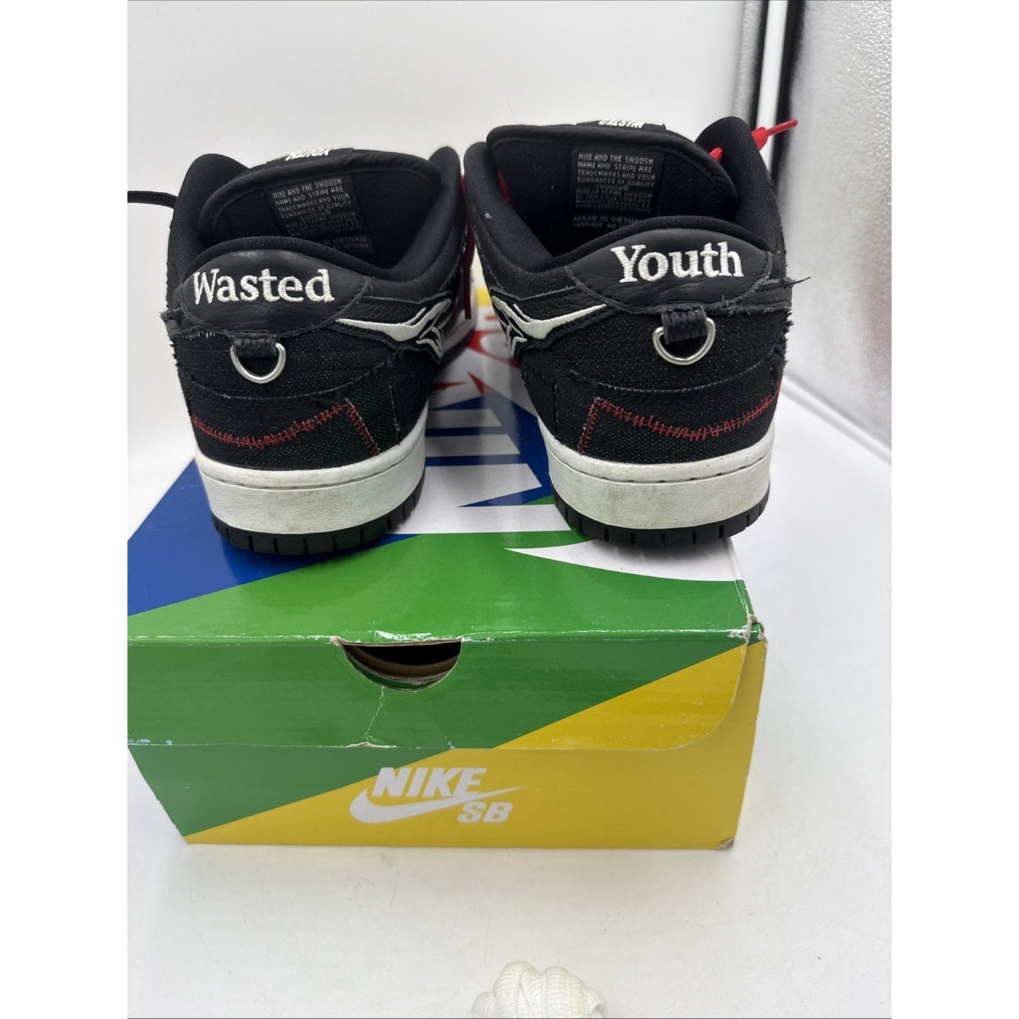 Size 12 - Nike Wasted Youth x Dunk SB Low Black Denim