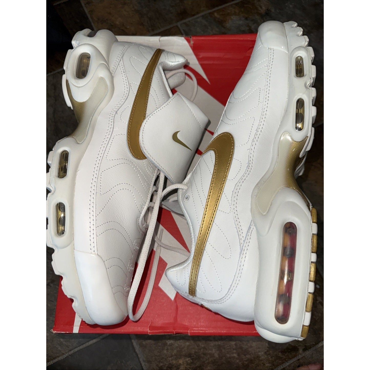 Size 13 - Nike Air Max Plus Tiempo Phantom Metallic Gold