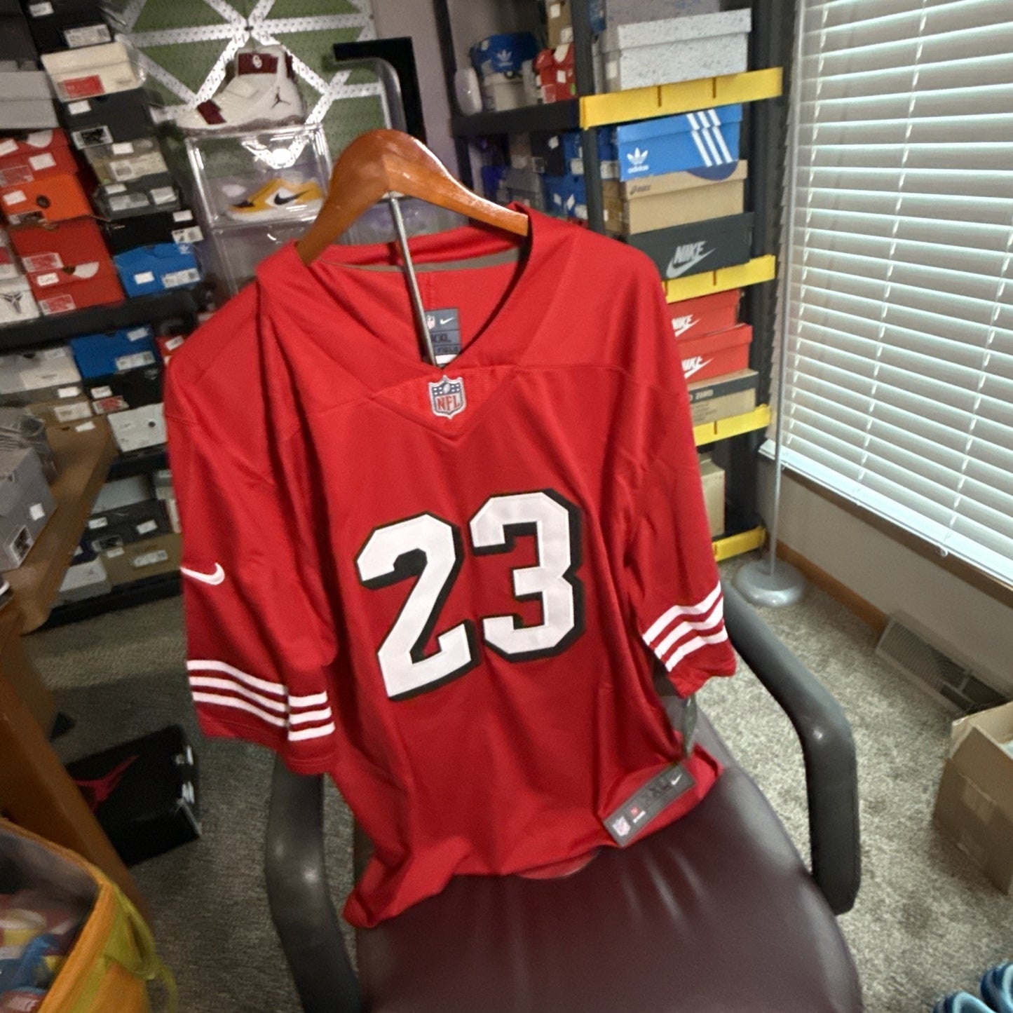 Sizes XXL 2XL Nike On Field San Francisco 49Ers McCaffrey Jersey