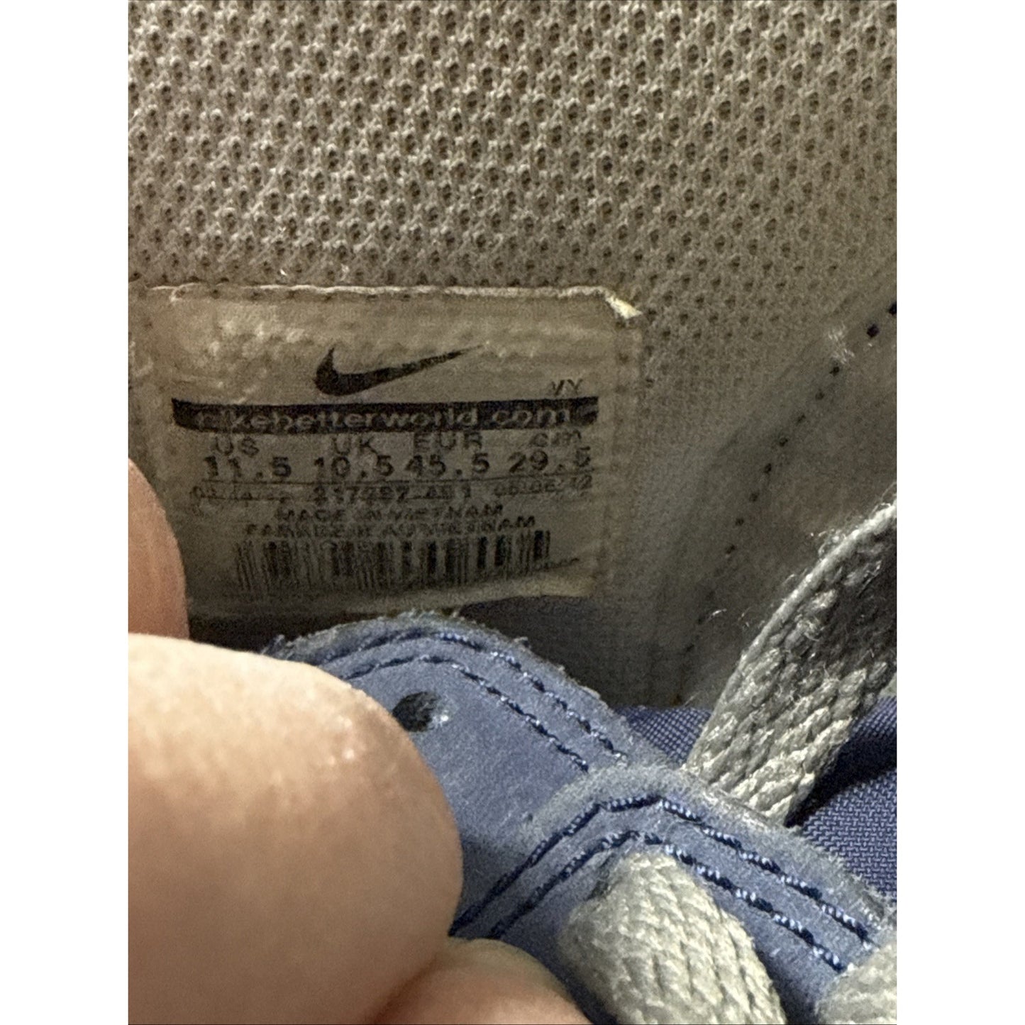 Size 11 .5 - Nike Dunk High Blue - 317982-401 2012