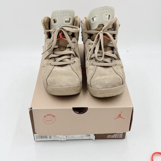 Size 1.5 (PS) - Jordan 6 Retro x Travis Scott Mid British Khaki