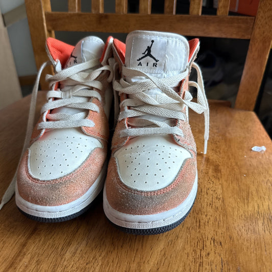 Size 5.5 (GS) - Jordan 1 SE Mid Orange Suede NBS015